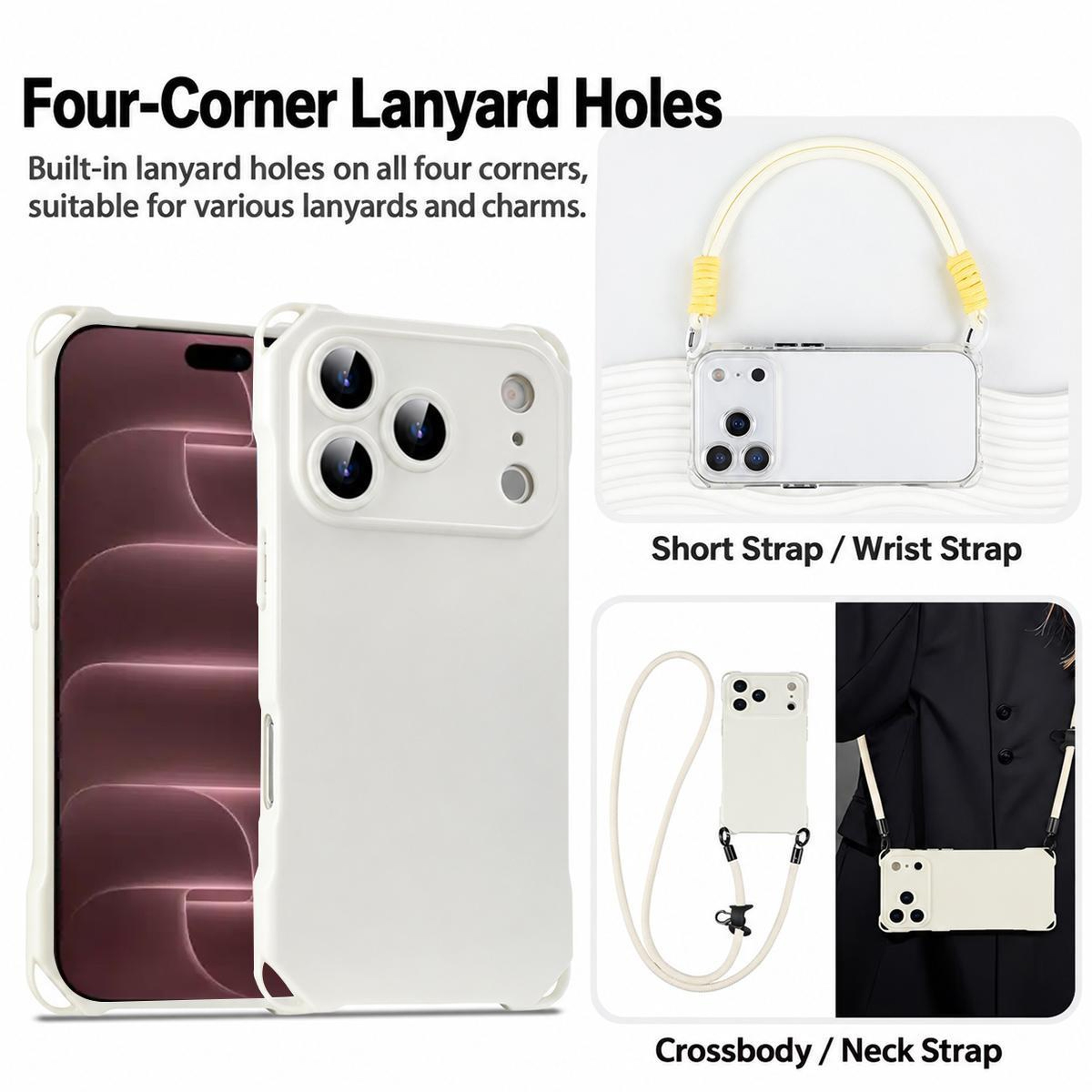 18 Pro Max FourCorner Shockproof TPU Phone Case 3