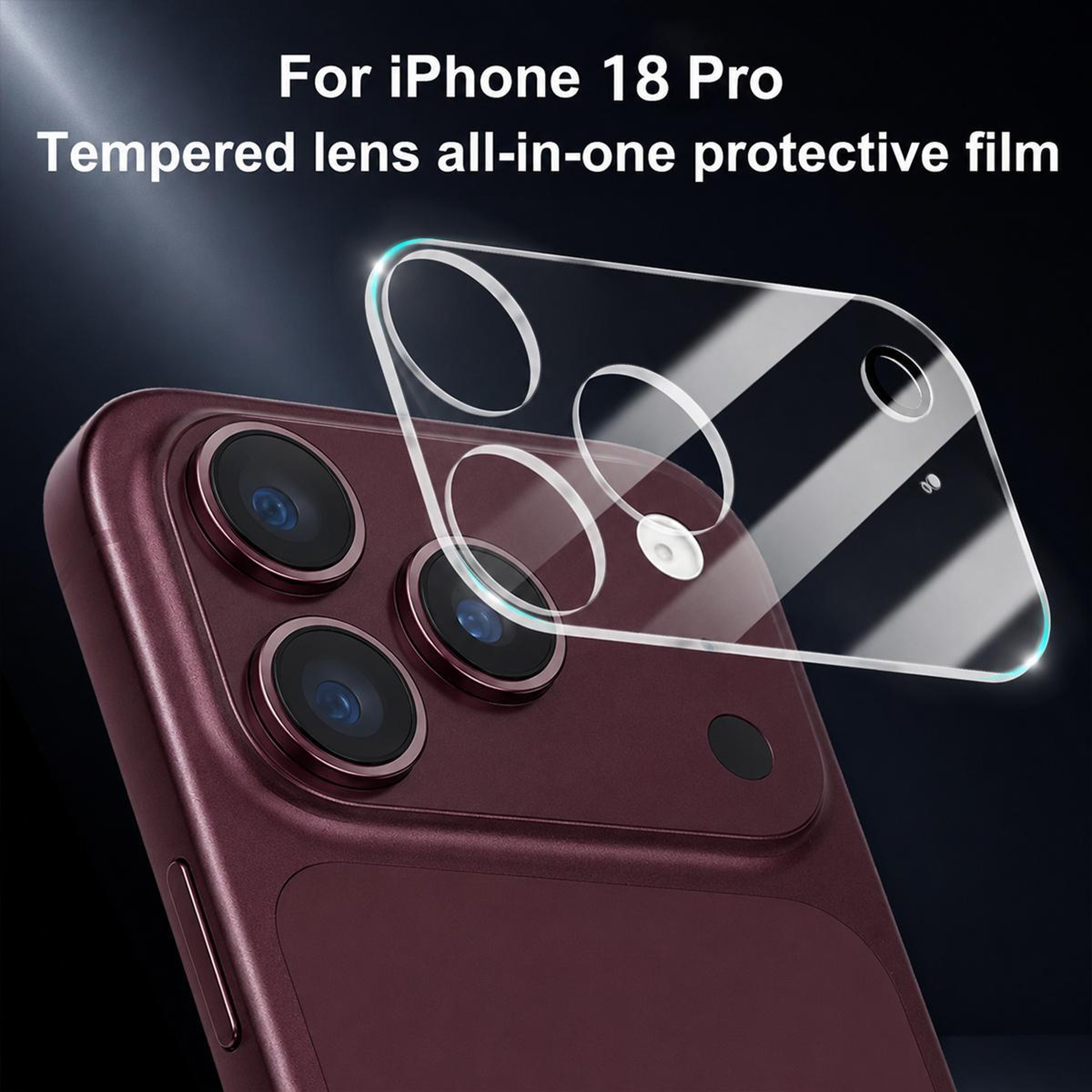 iPhone 18 Pro Tempered Glass Camera Lens Protector – view 2