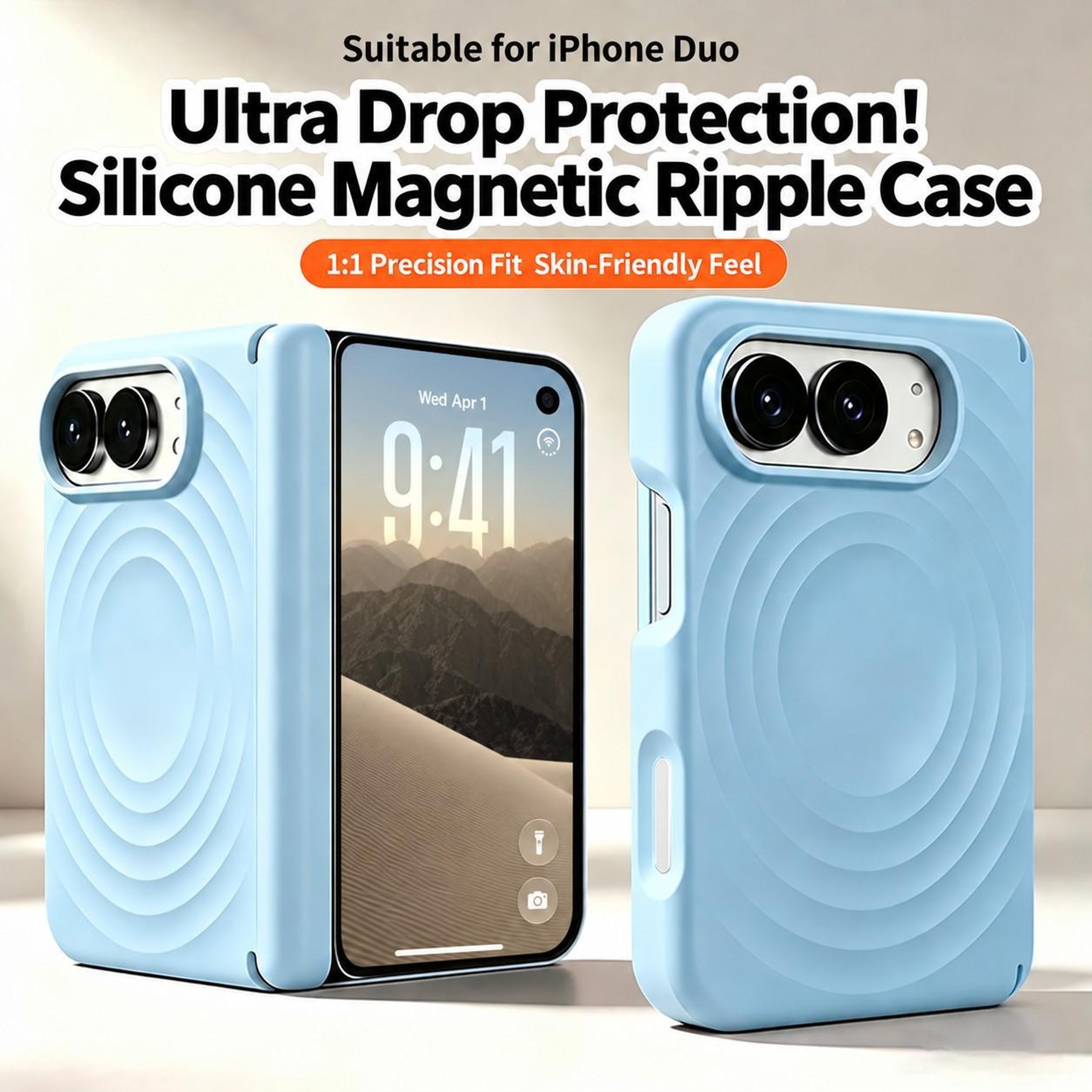 Dual Axis Liquid Silicone Wave Magnetic Phone Case – view 2