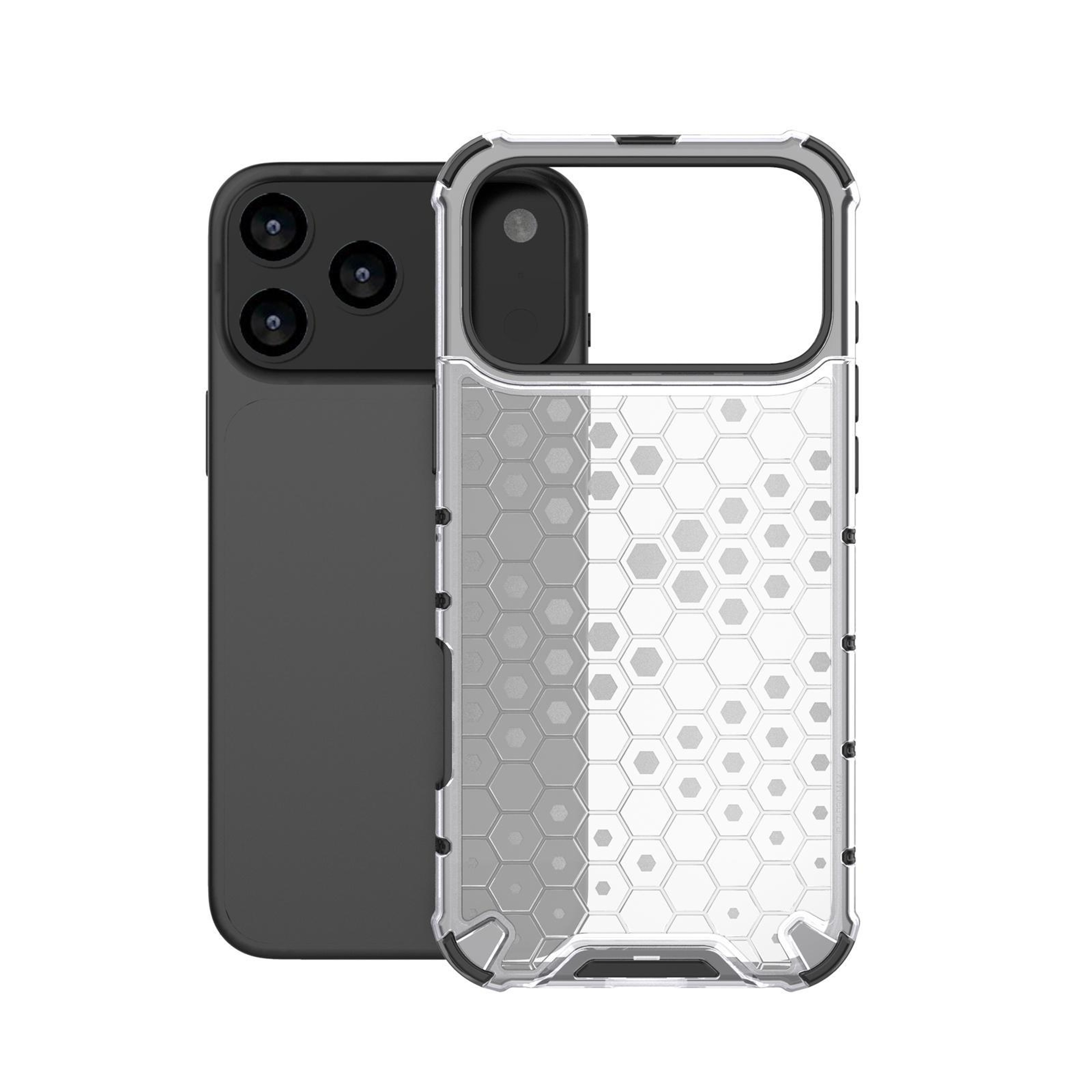 IPhone 18 Pro Honeycomb Shockproof TPU PC Phone Case 2