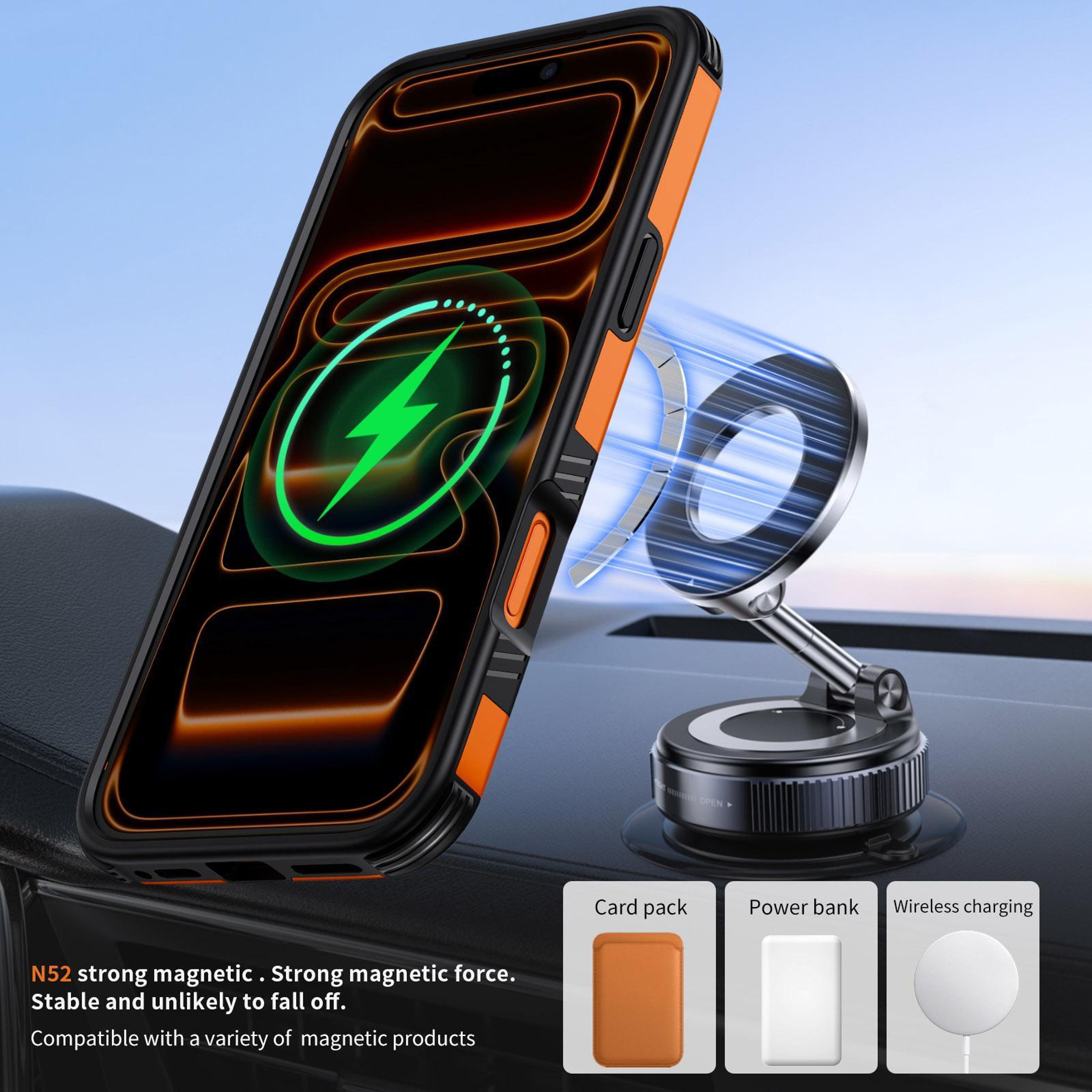 18 Pro Magnetic 360 Rotating Holder Phone Case 2
