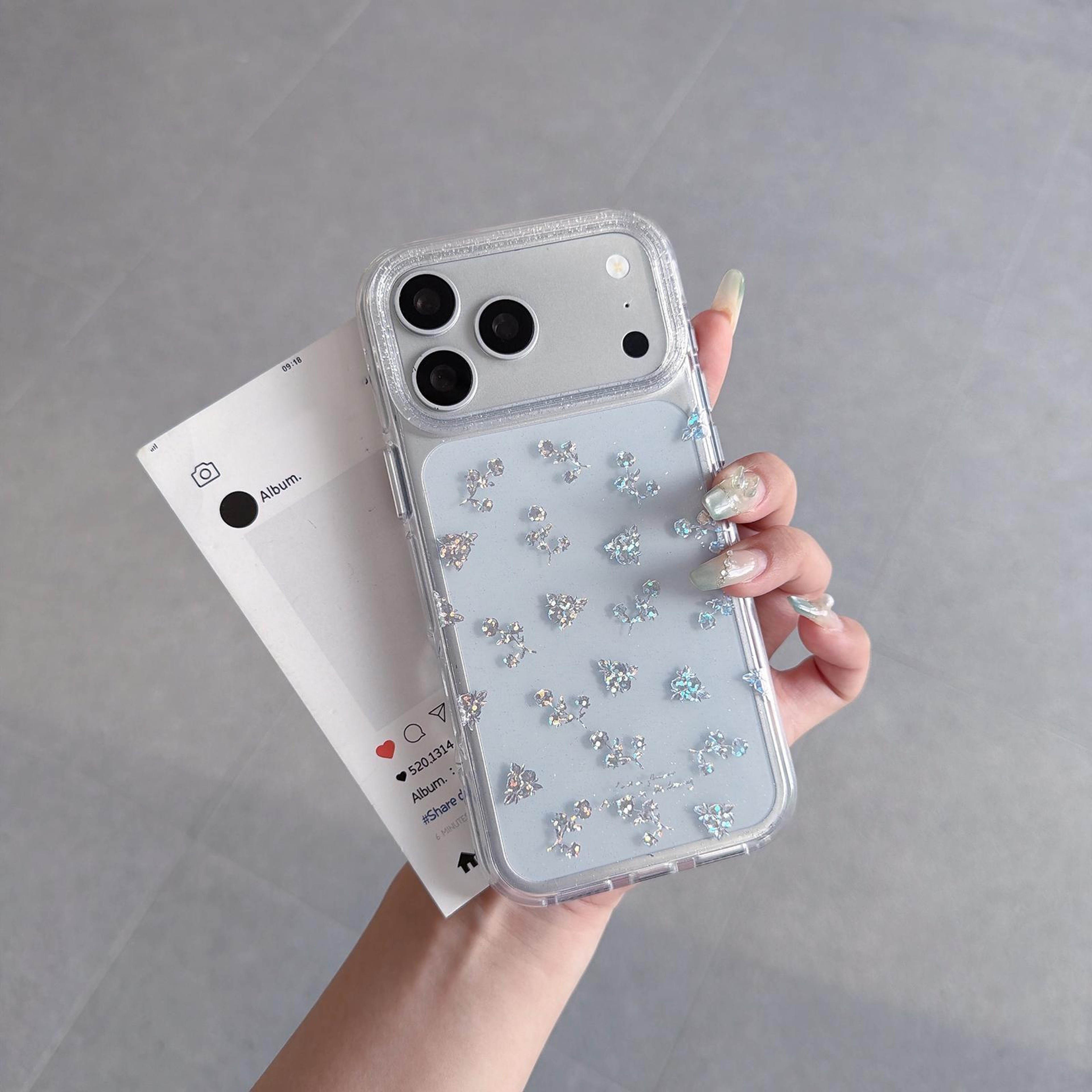 18 Pro Max Acrylic TPU Protective Phone Case With Raised Camera And Screen Edges 1