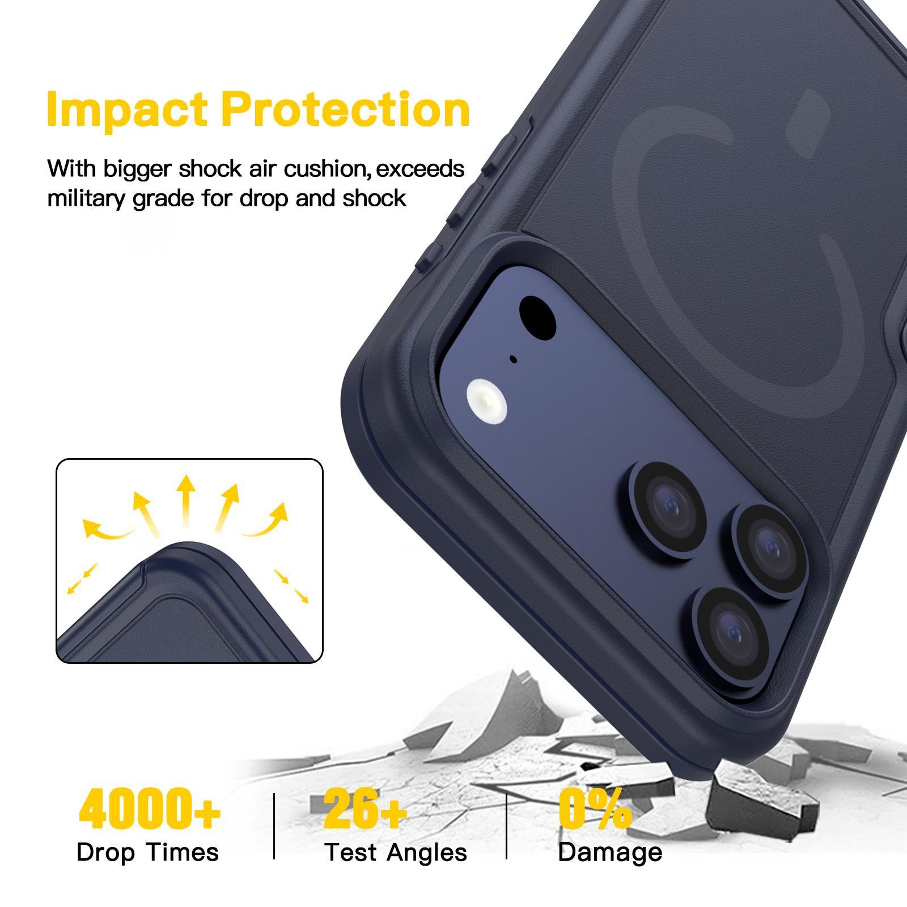 IPhone 18 Pro Max Magnetic Charging PC TPU Protective Phone Case 5