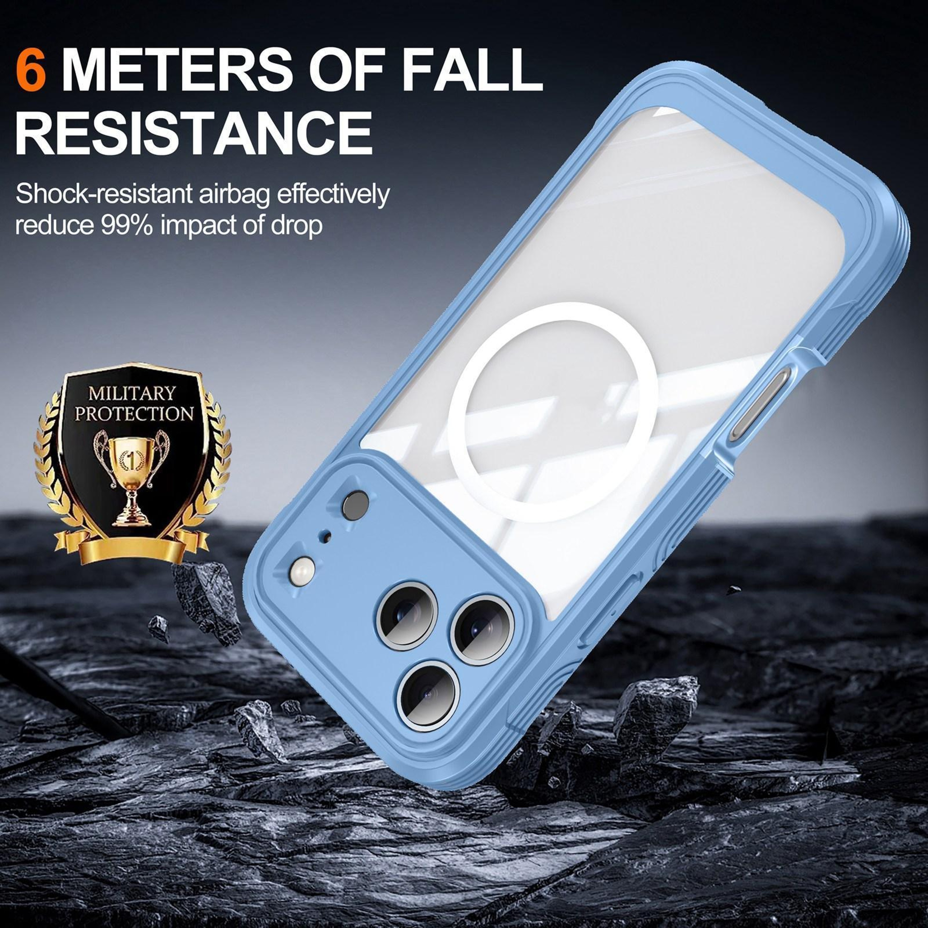 IPhone 18 Pro Rugged Magnetic Wireless Charging Case With Screen Protector 3
