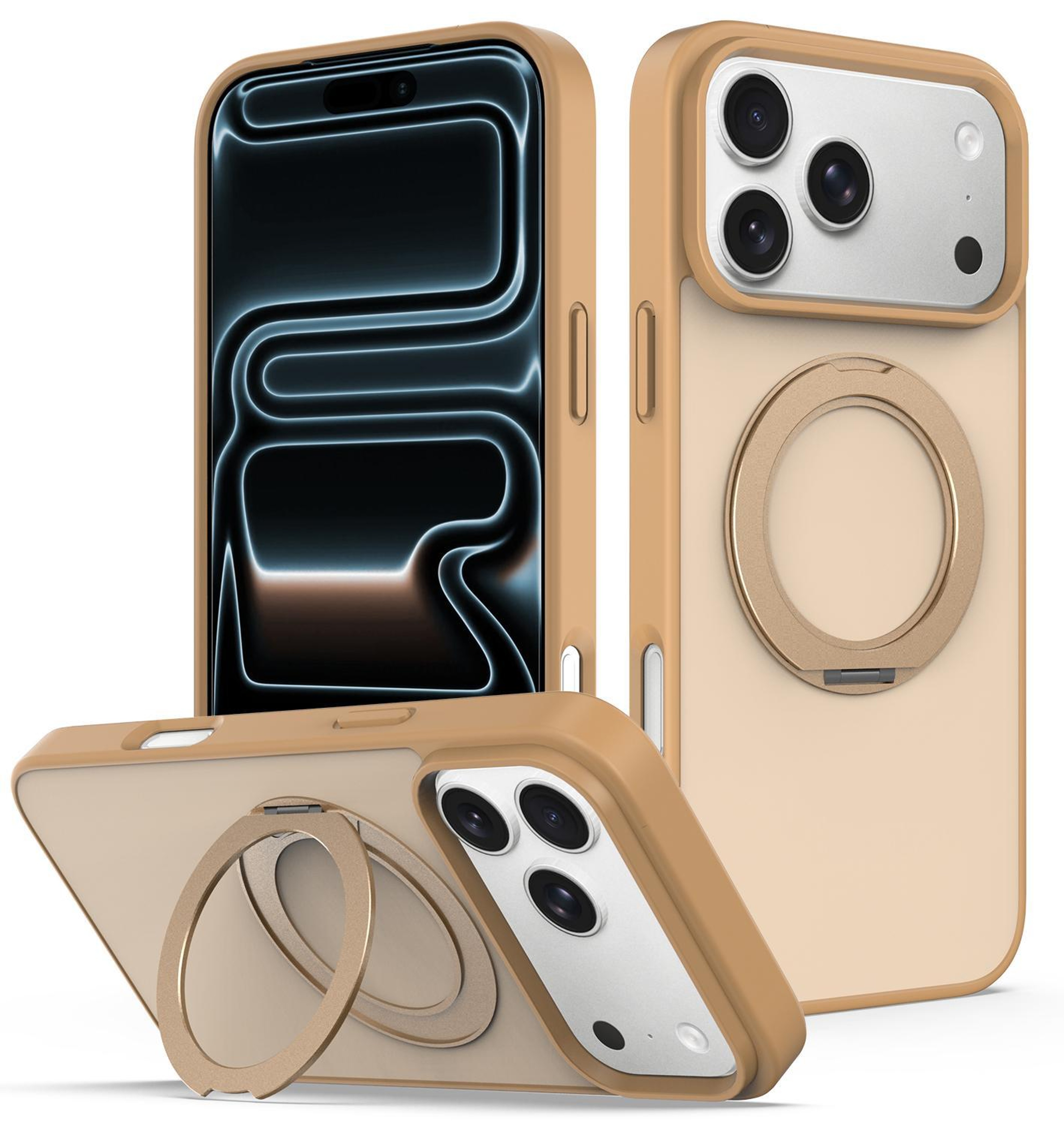 IPhone 18 Pro Magnetic Case With 360 Degree Rotating Kickstand 0