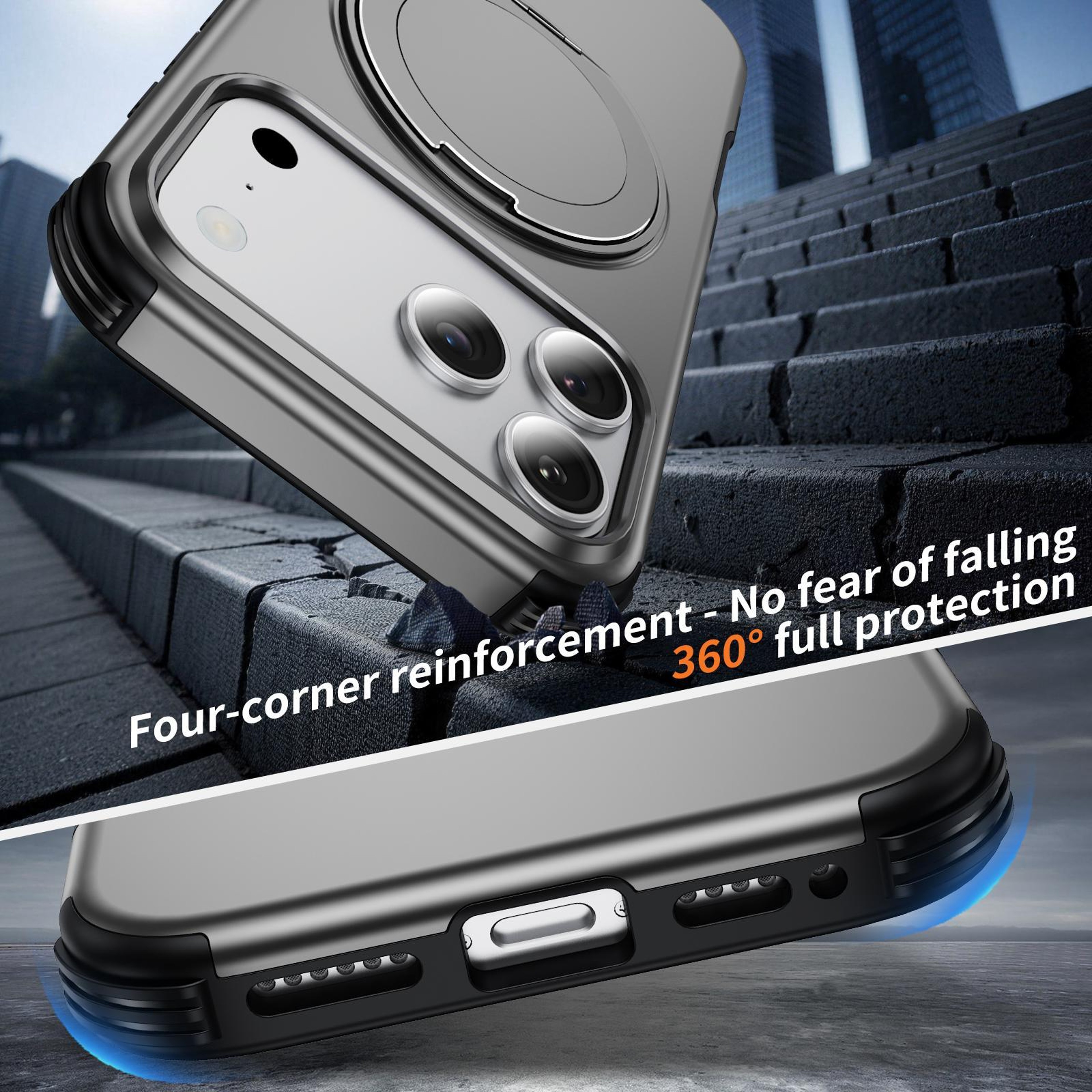 Magnetic IPhone 18 Pro Case With 360 Rotating Holder 7