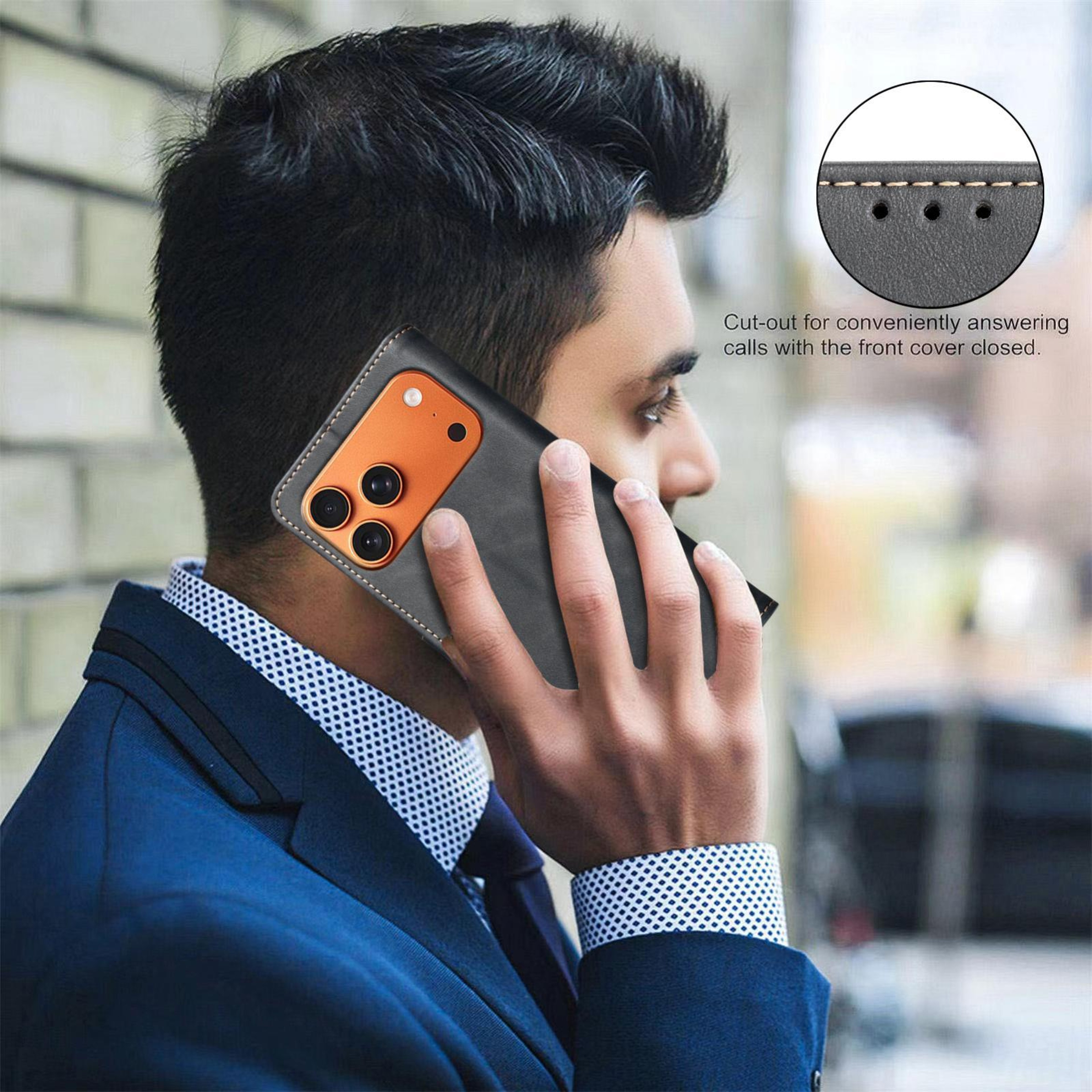 IPhone 18 Pro RFID Vegan Leather Wallet Case With Card Slots And Kickstand 8