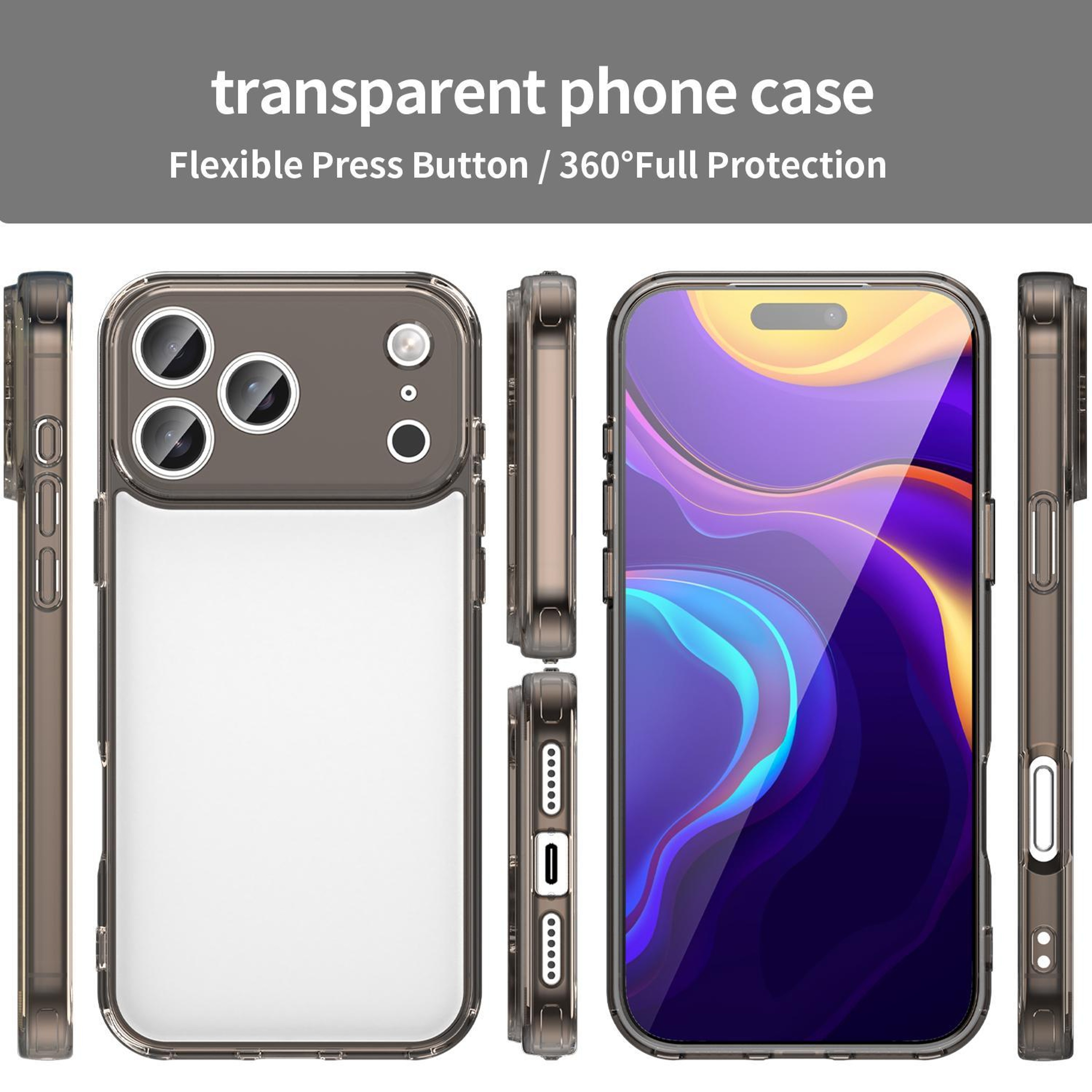 18 Pro Max Hybrid TPU And PC Shockproof Phone Case 1