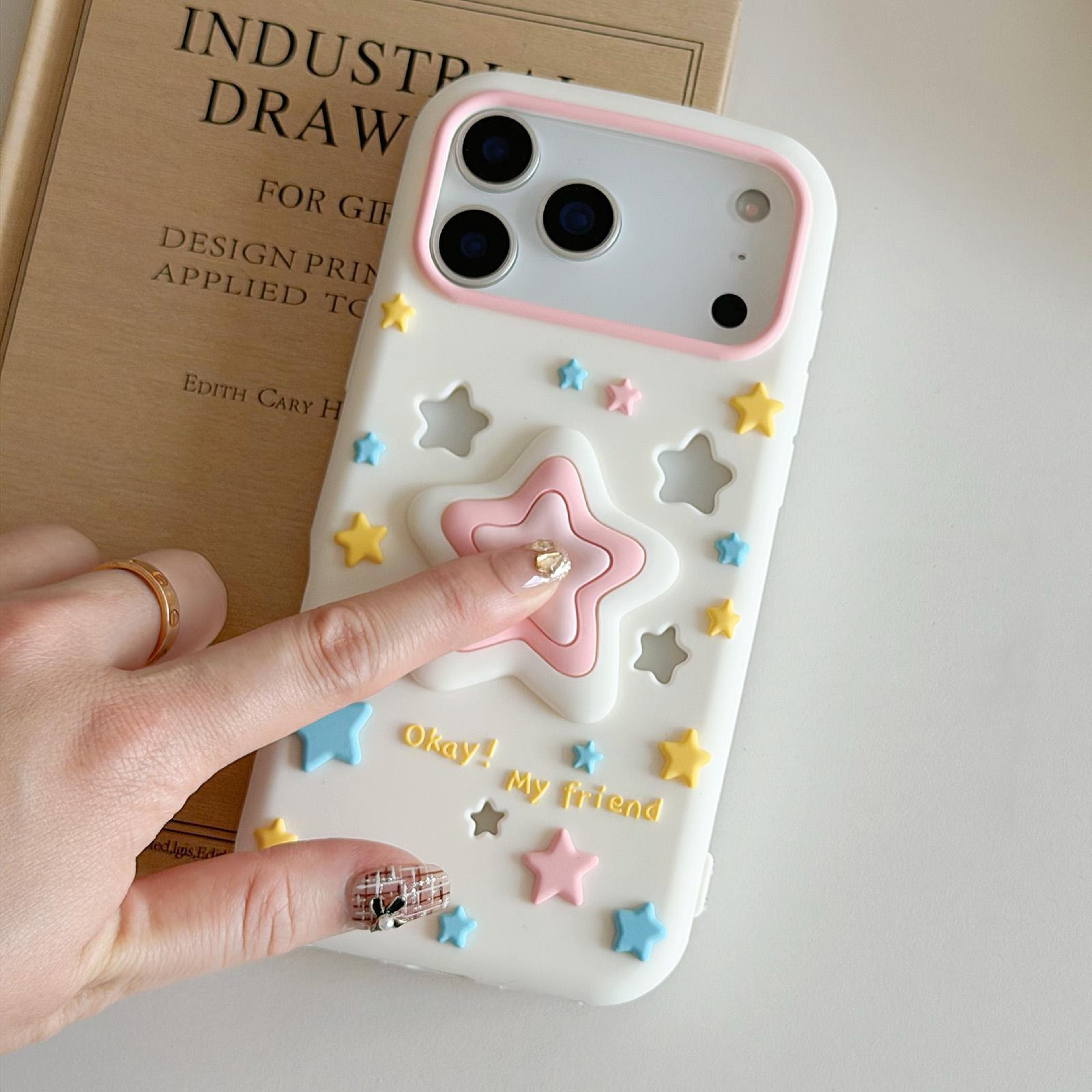 IPhone 18 Pro Max Silicone Case With Pressable Star Design 2