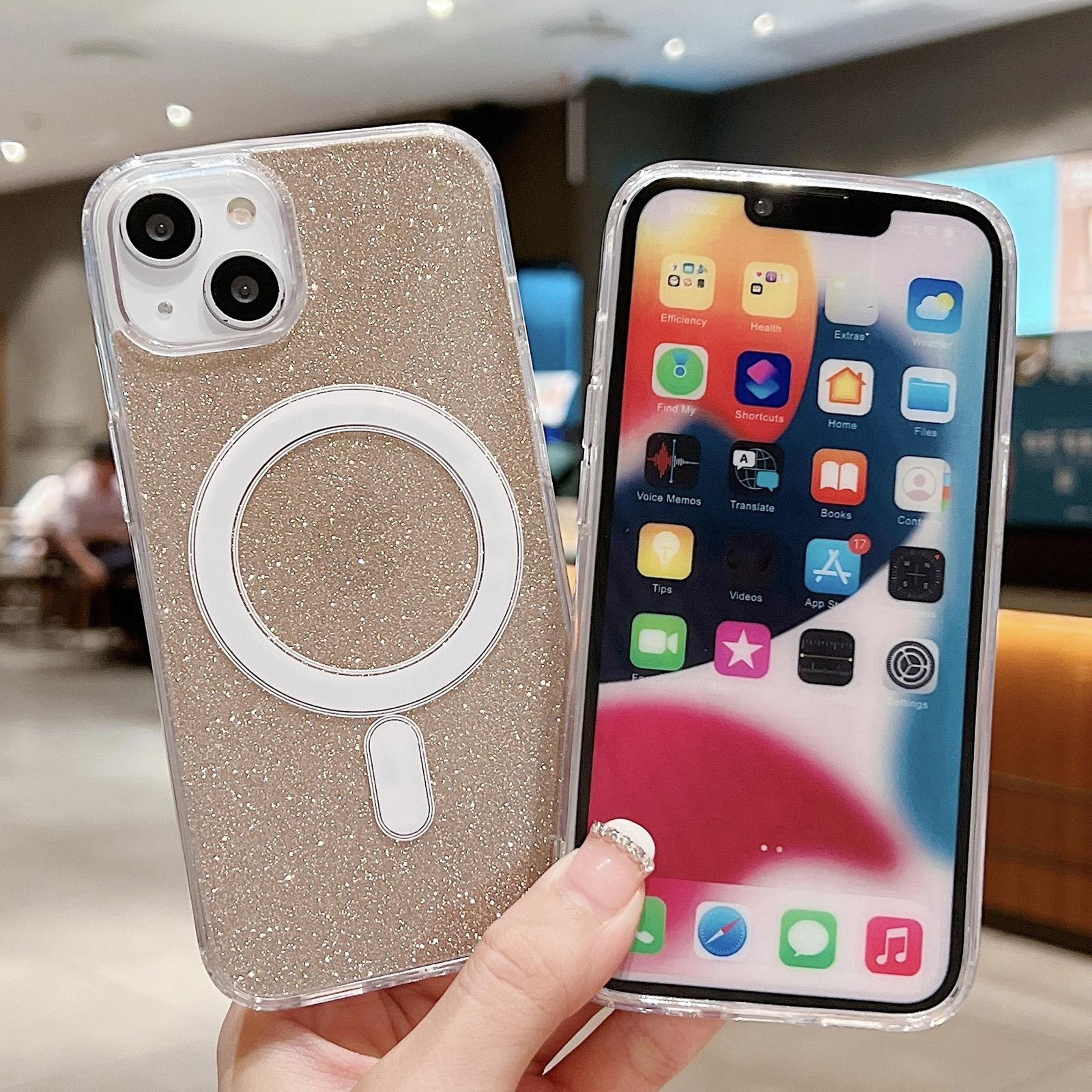 Transparent Glitter MagSafe Case For IPhone 18 Pro Max With Acrylic And TPU 2
