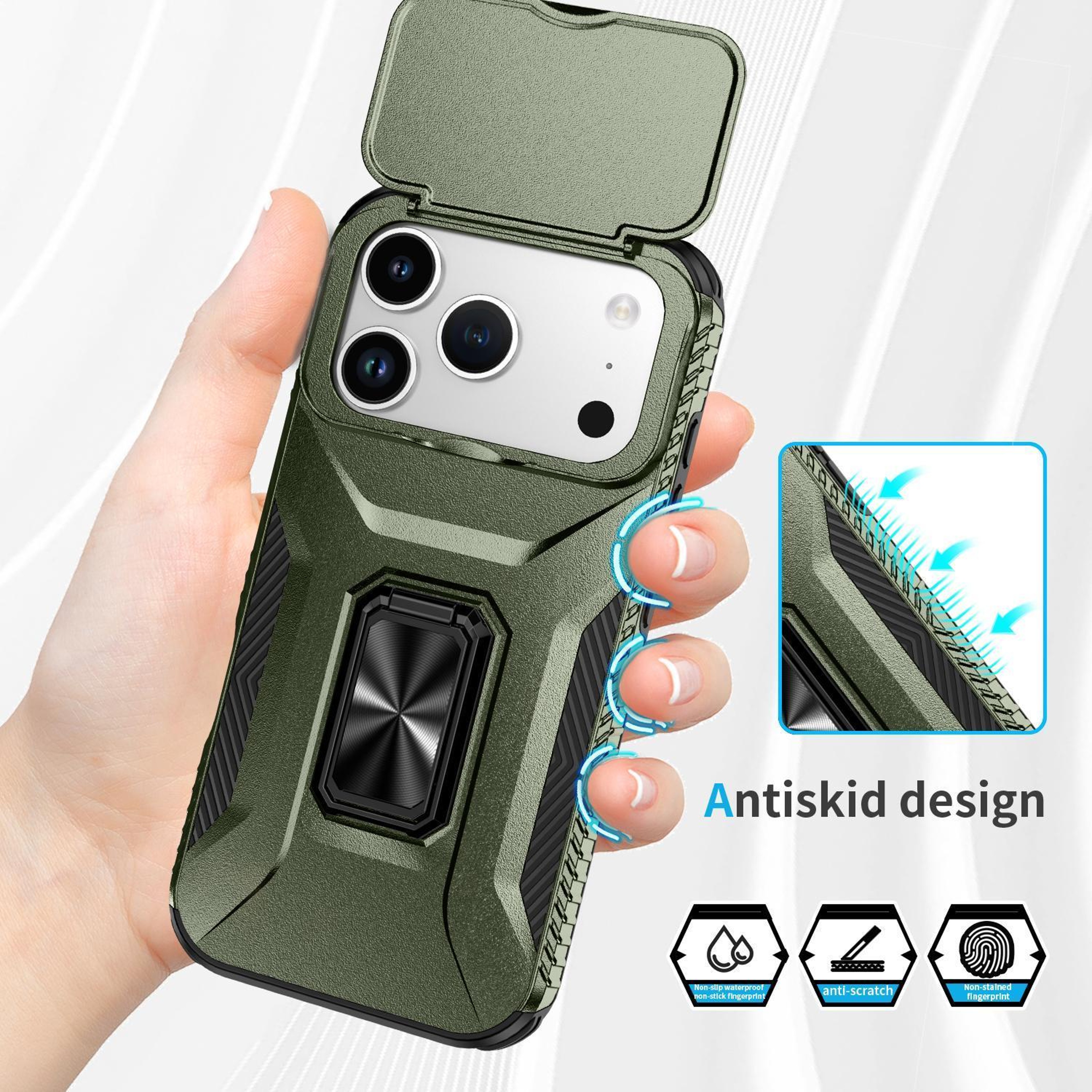 IPhone 18 Pro Max Sliding Camera Cover TPU PC Phone Case 4