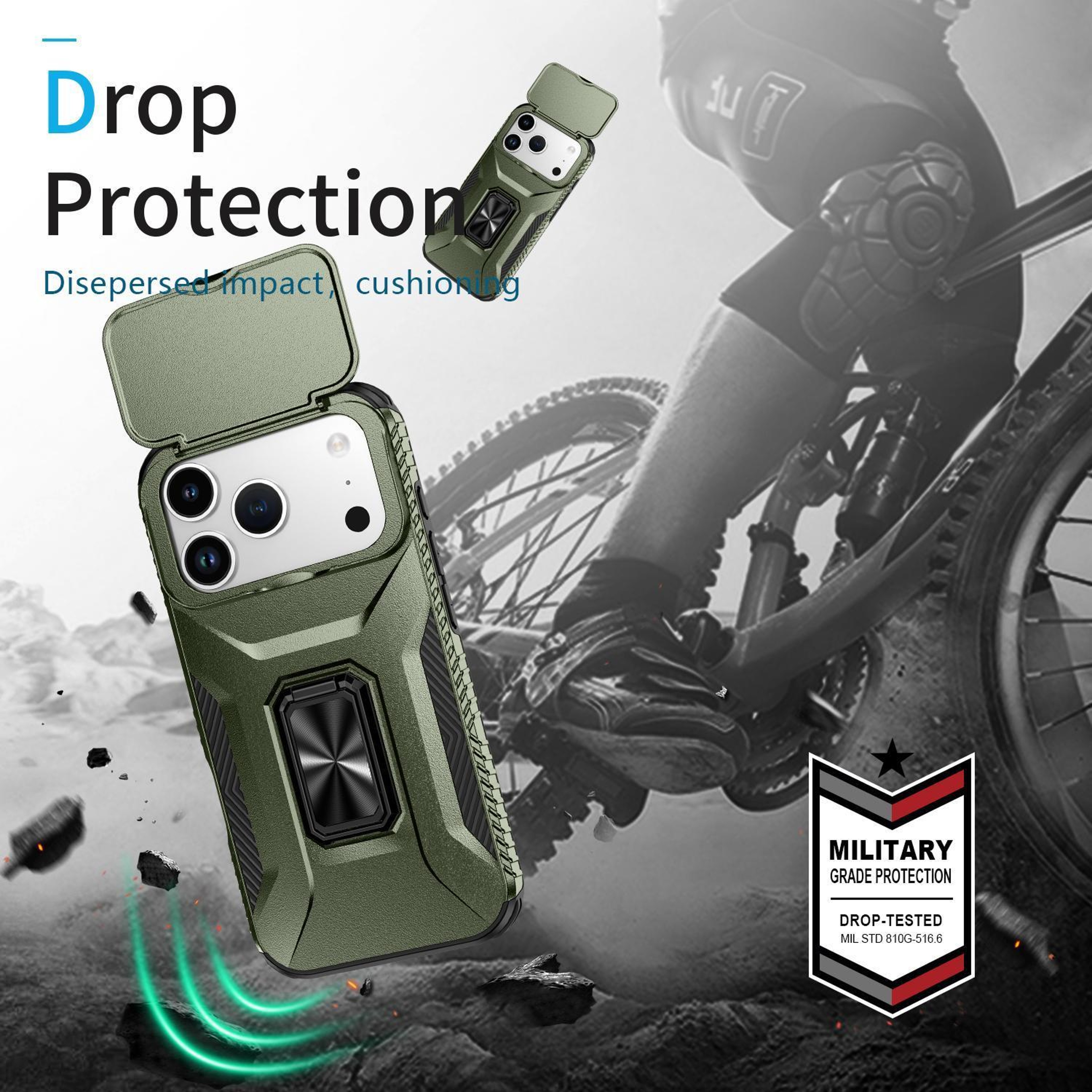 IPhone 18 Pro Max Sliding Camera Cover TPU PC Phone Case 6