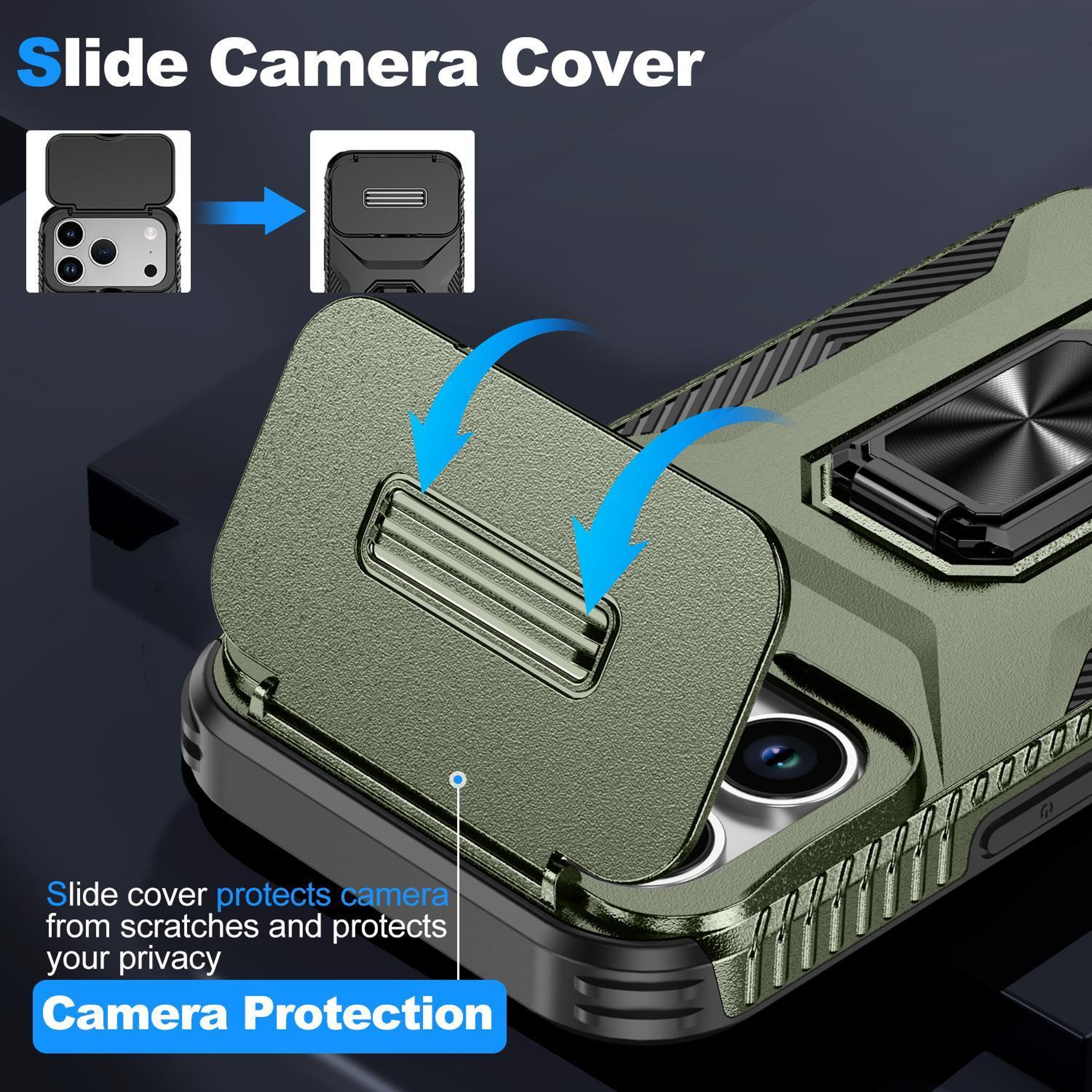 IPhone 18 Pro Max Sliding Camera Cover TPU PC Phone Case 7