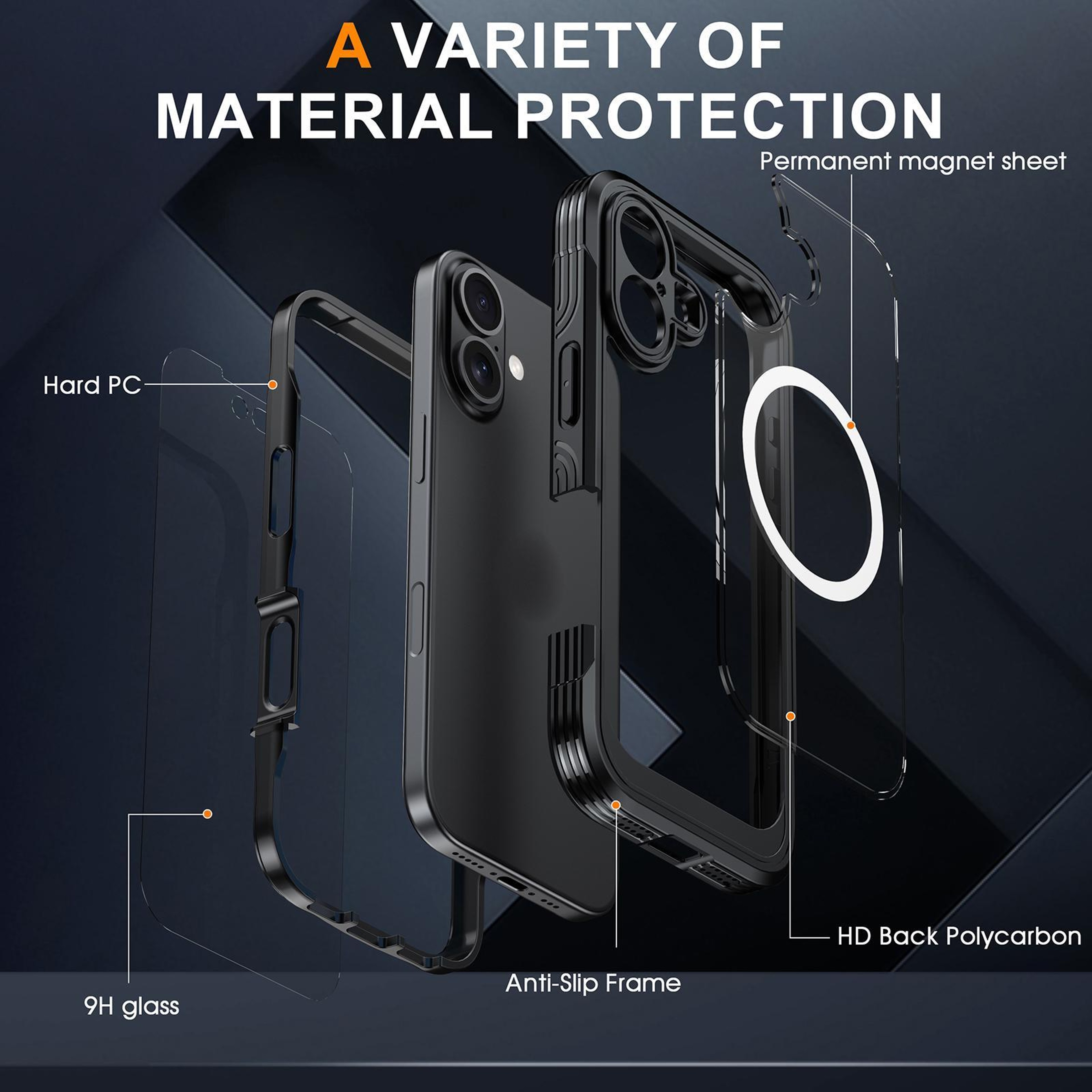 18 Pro PC Phone Case With Full Button And Port Access 6