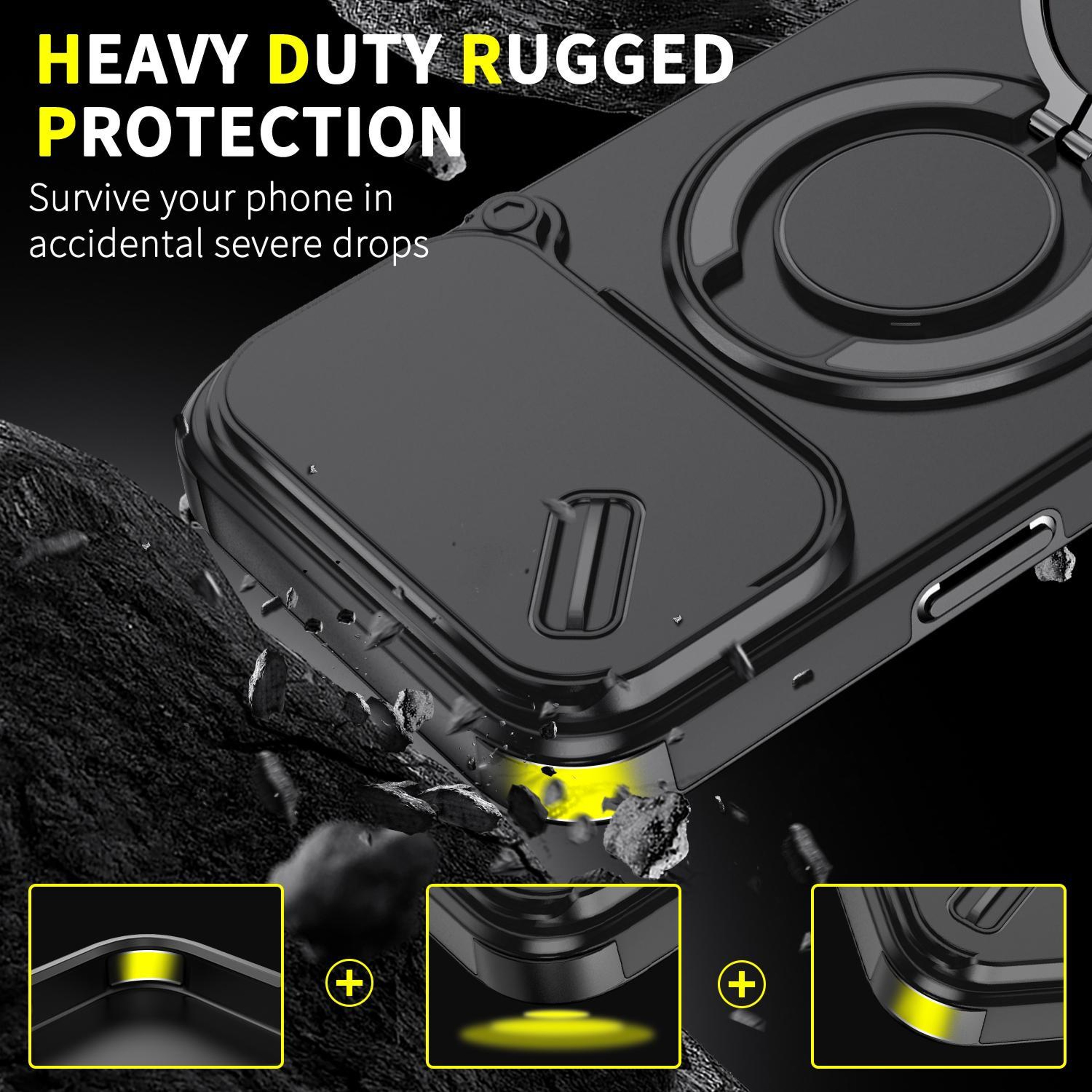 IPhone 18 Pro Max Sliding Camera Cover Ring Holder Case 1