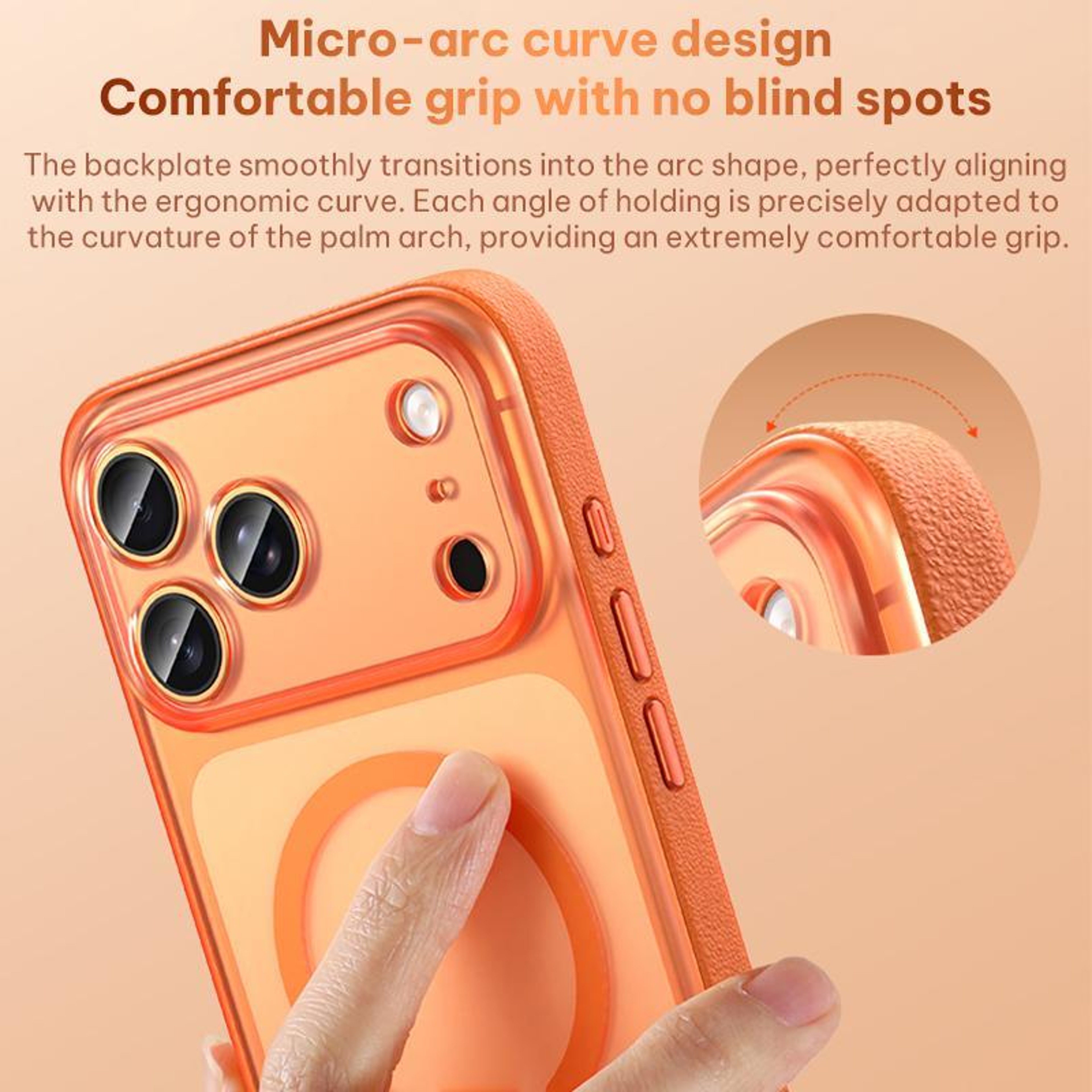 Magnetic Phone Case For 18 Pro With LeatherTextured Grip And Camera Button 8