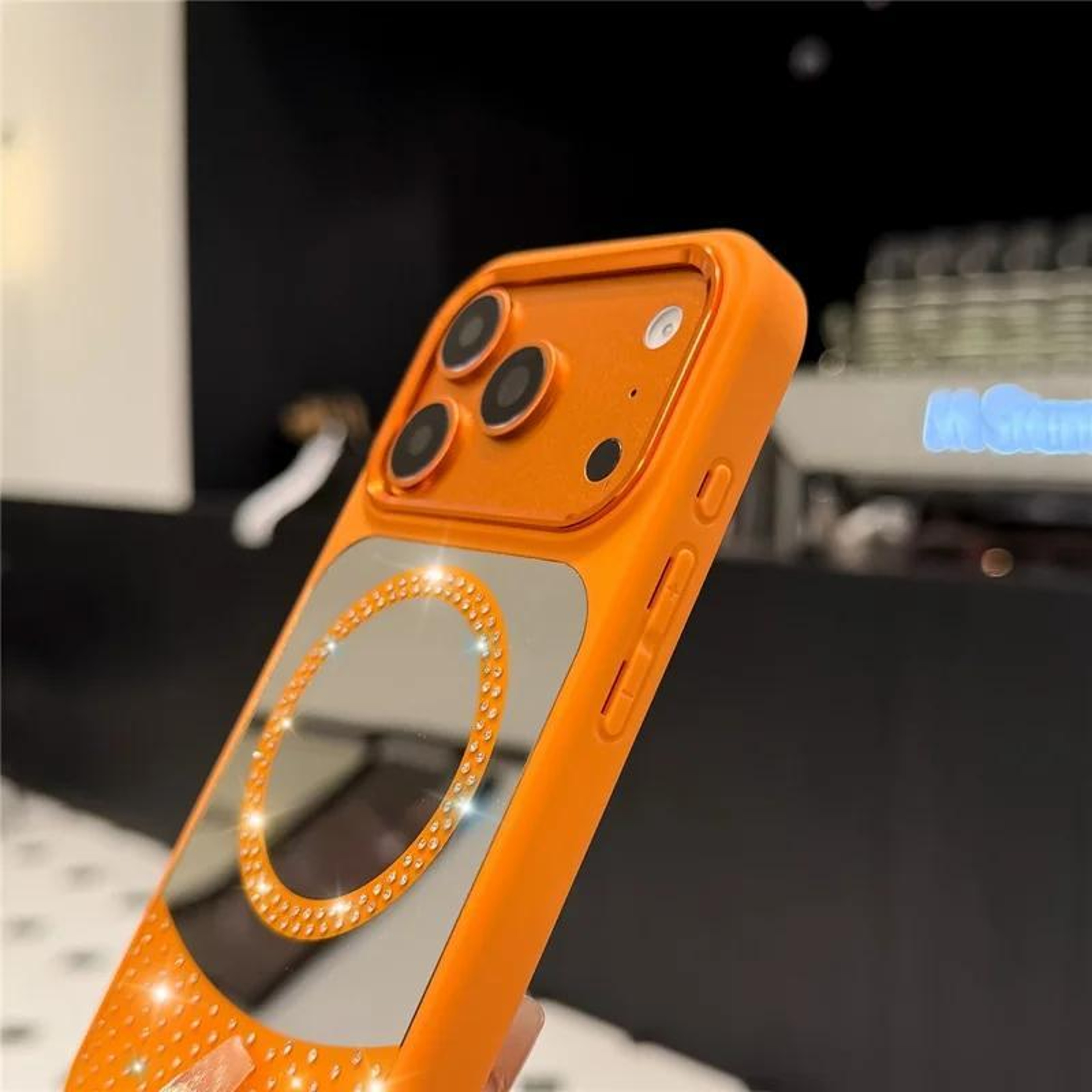 IPhone 18 Pro Crystal Mirror Rhinestone Magnetic Phone Case 5