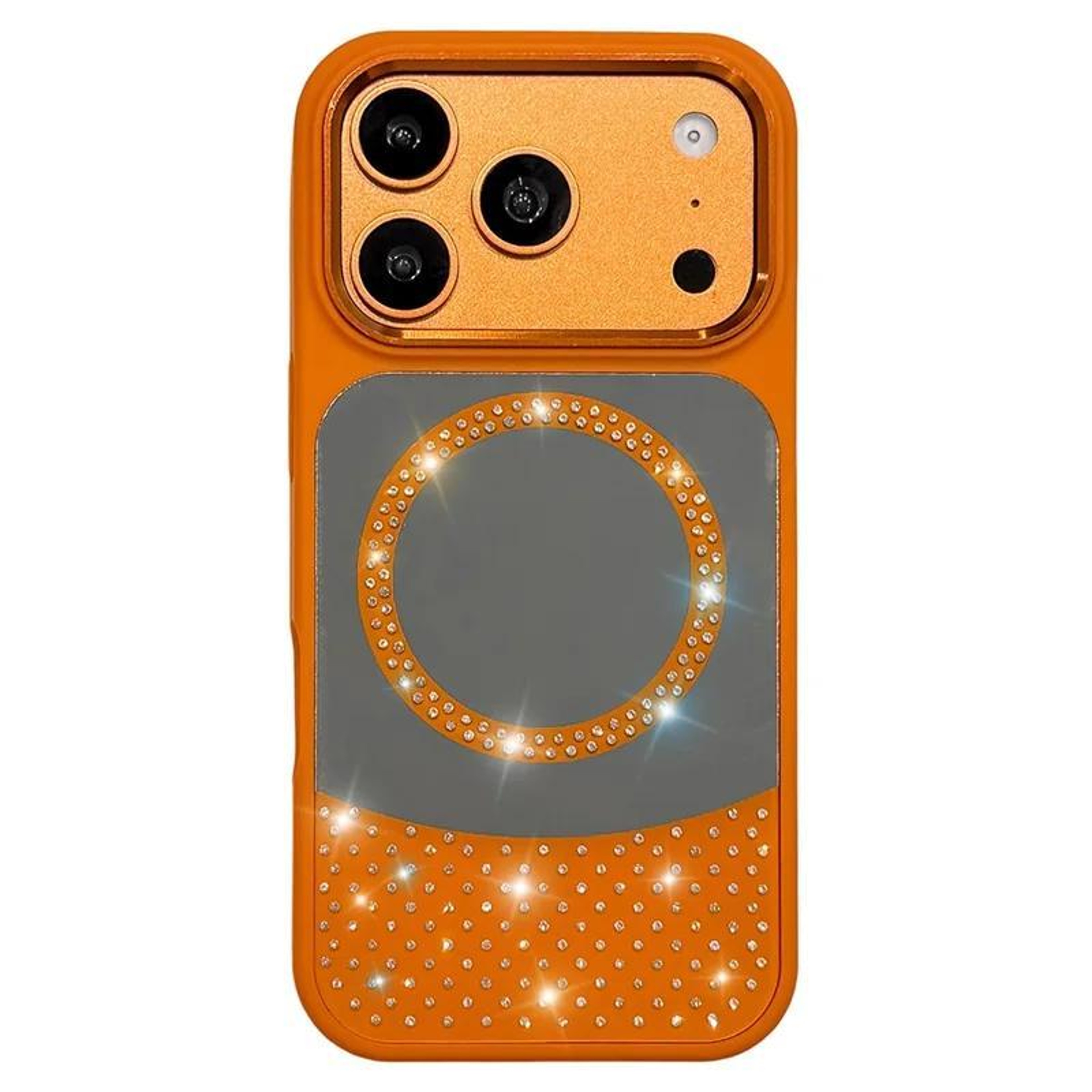 IPhone 18 Pro Max Crystal Mirror Rhinestone Magnetic Phone Case 0
