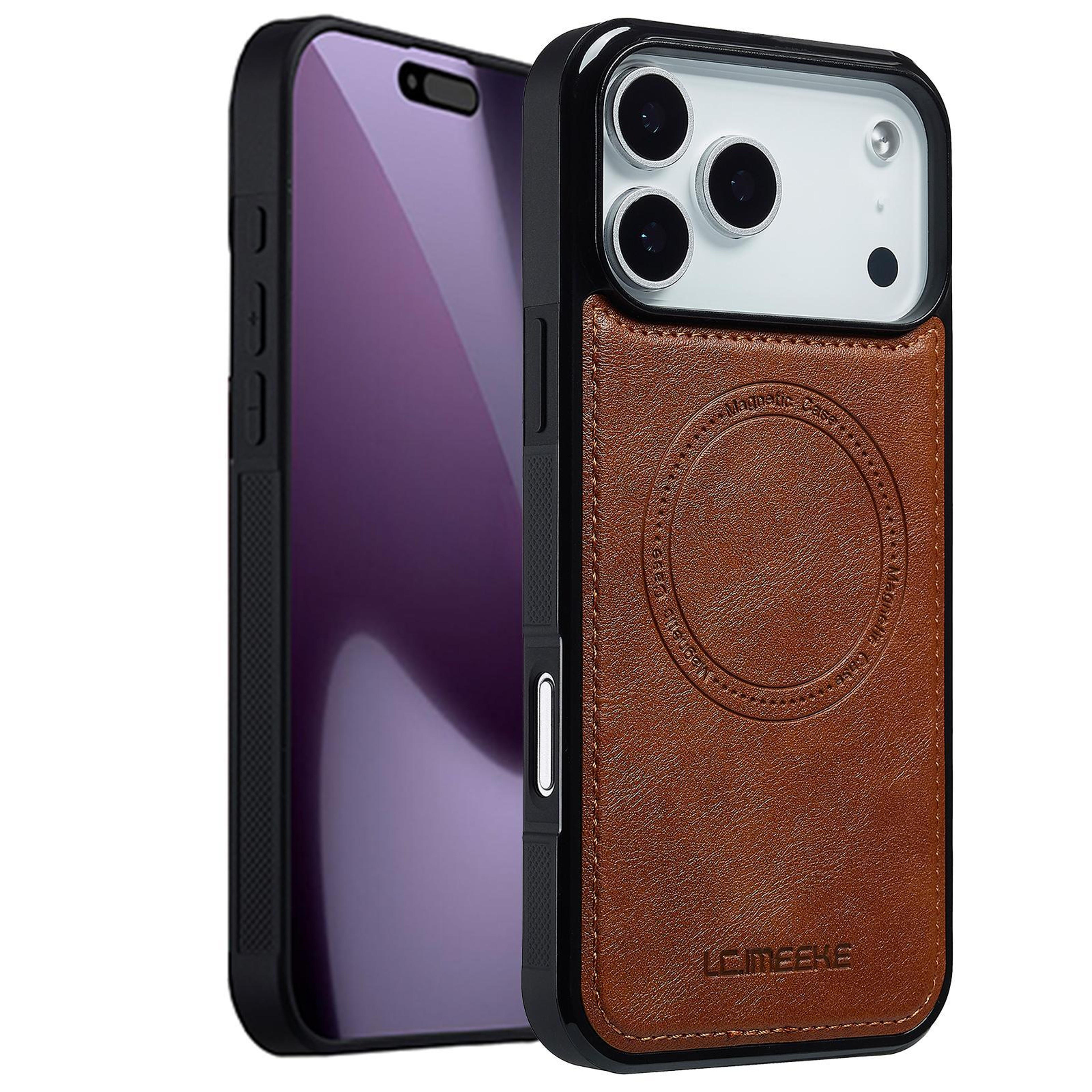 IPhone 18 Pro Max MagSafe PU Leather Protective Phone Case 0