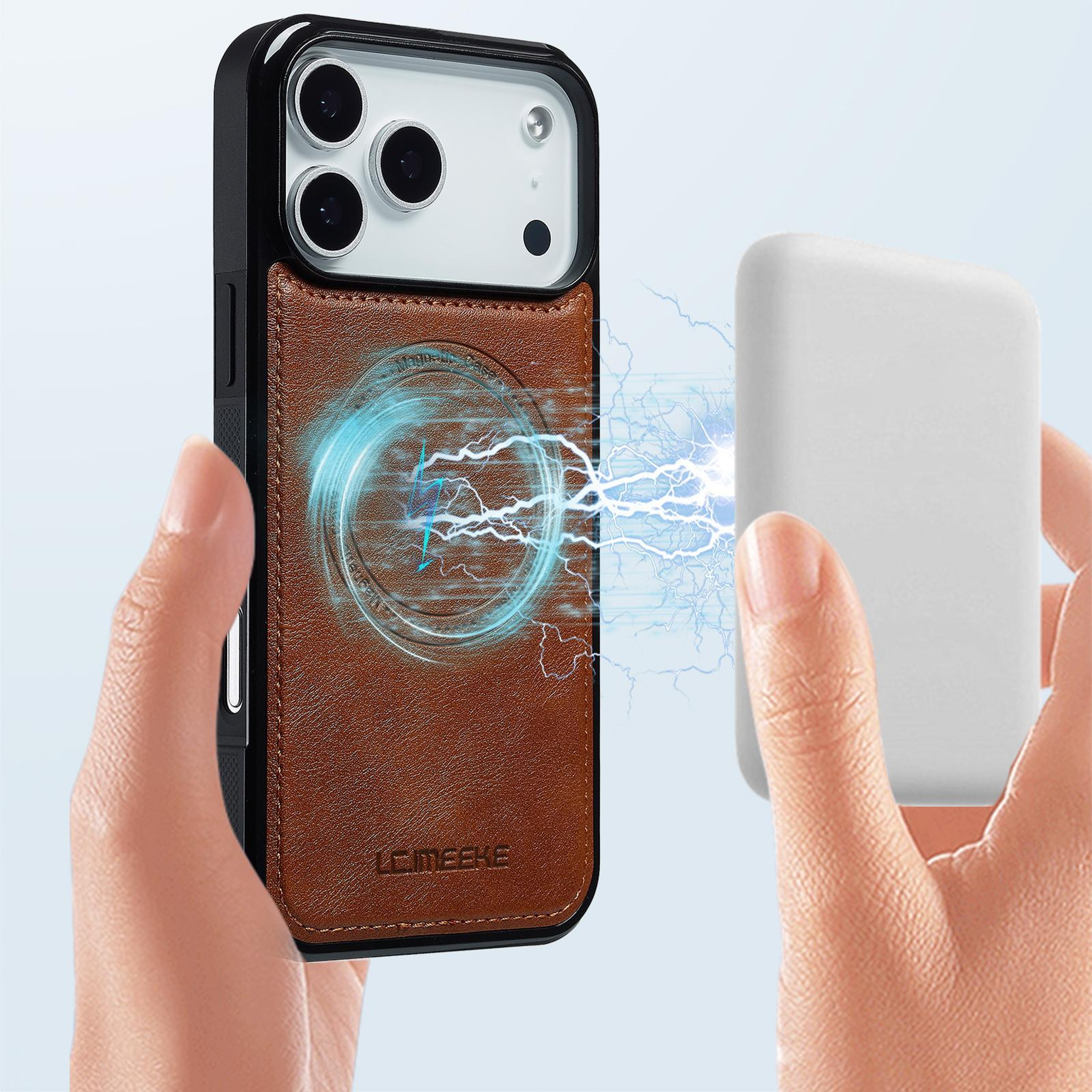 IPhone 18 Pro Max MagSafe PU Leather Protective Phone Case 3