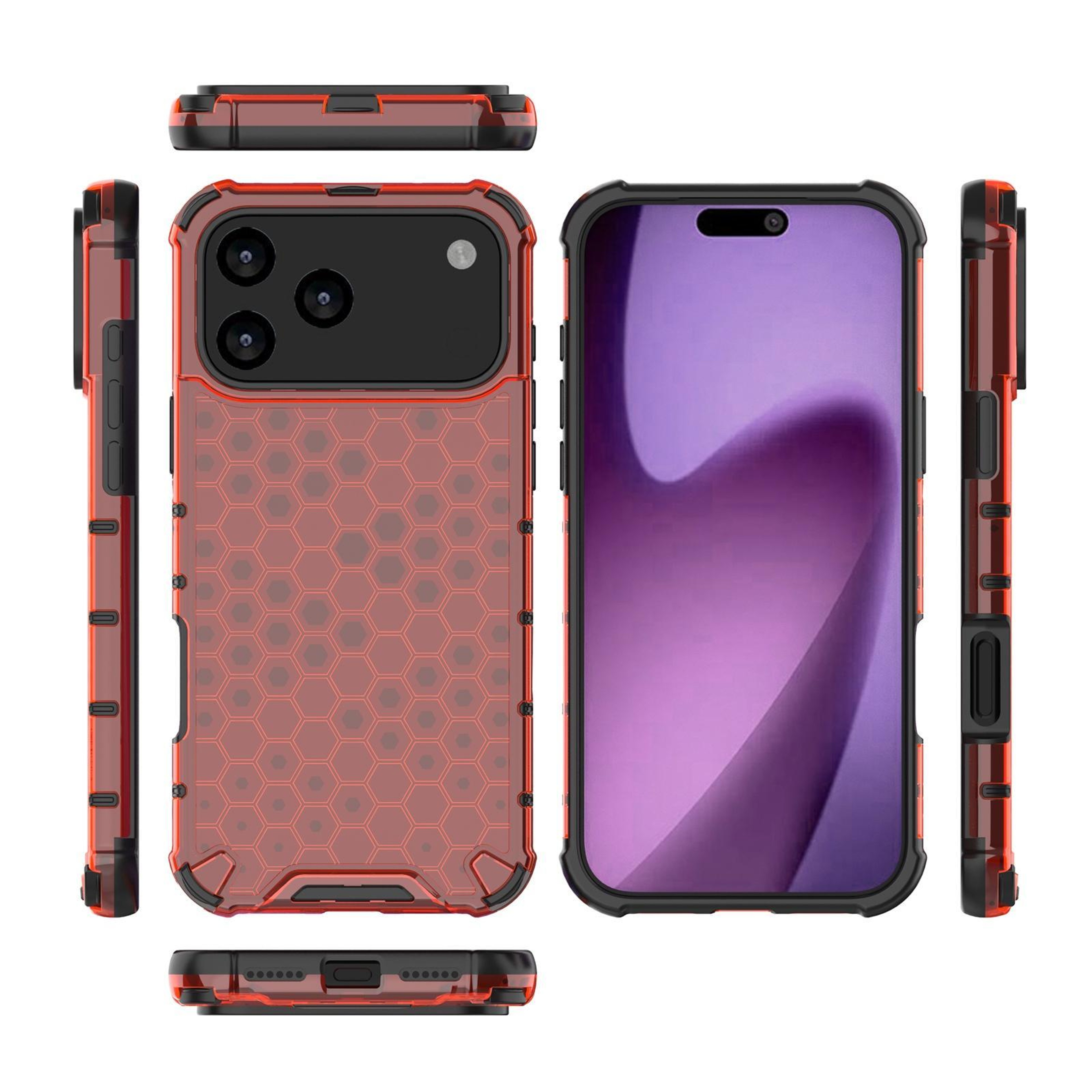 Honeycomb Shockproof Phone Case For IPhone 18 Pro Max 2