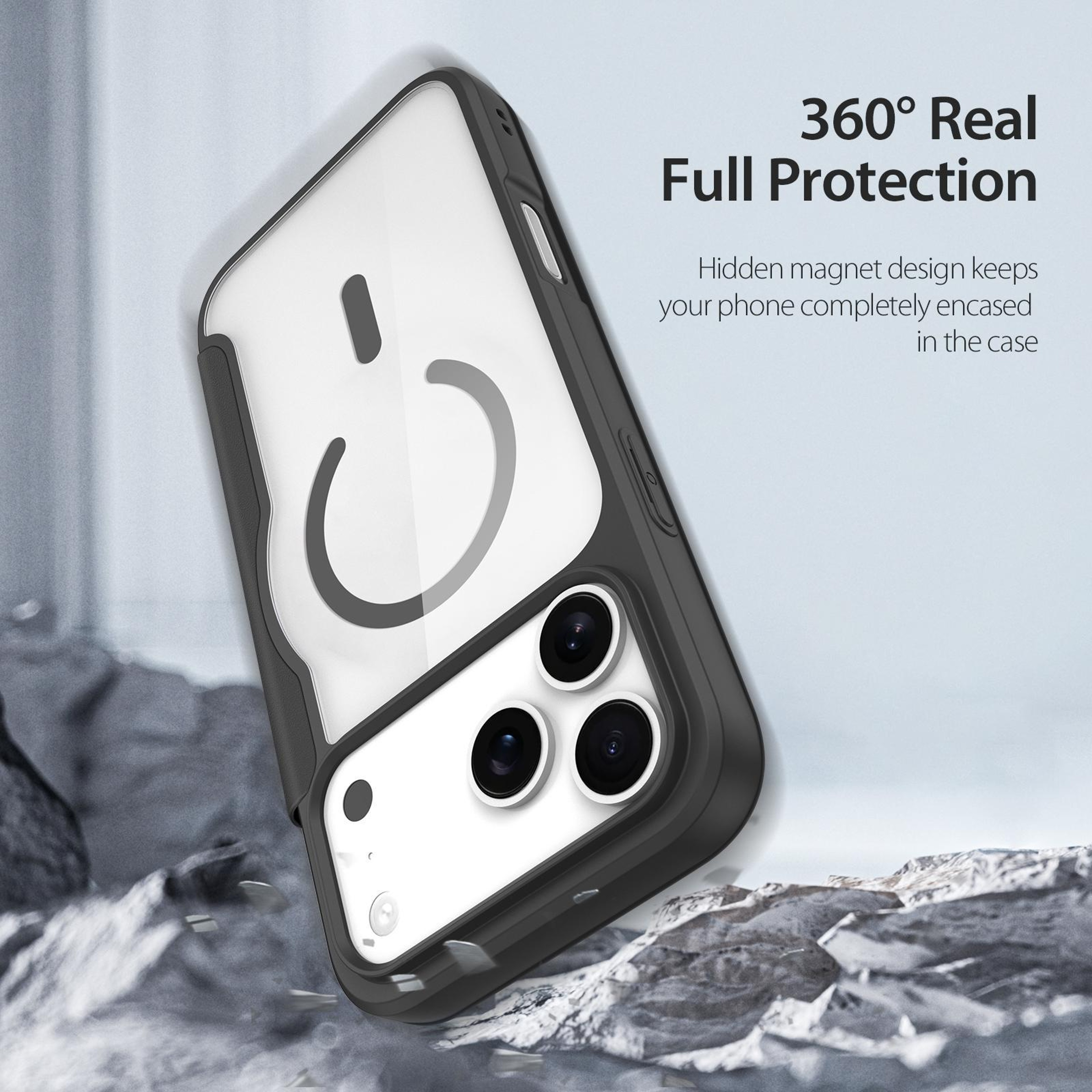 IPhone 18 Pro Leather Phone Case With PC TPU Construction And MagSafe Compatibility 6