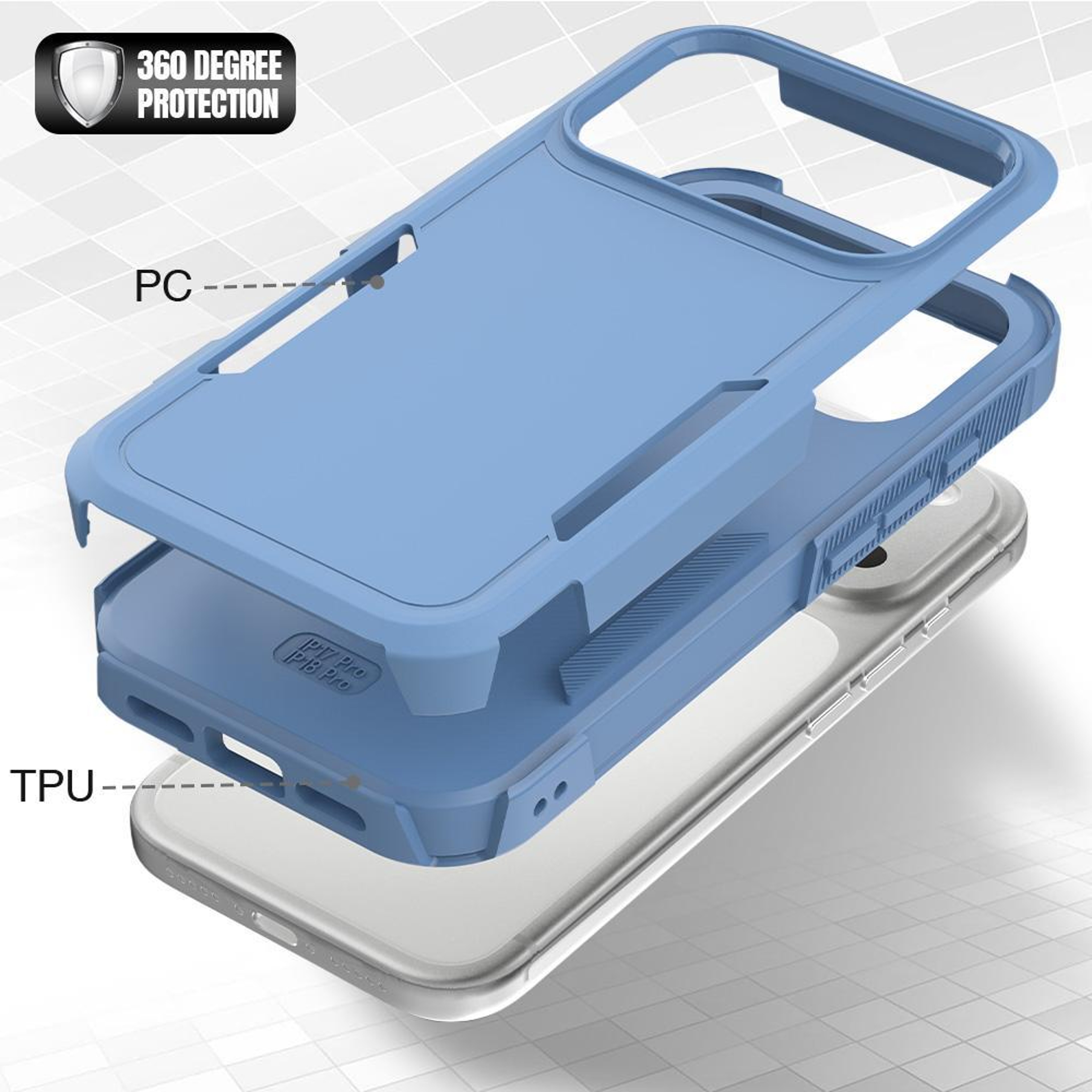 2in1 PC And TPU Phone Case For 18 Pro 2