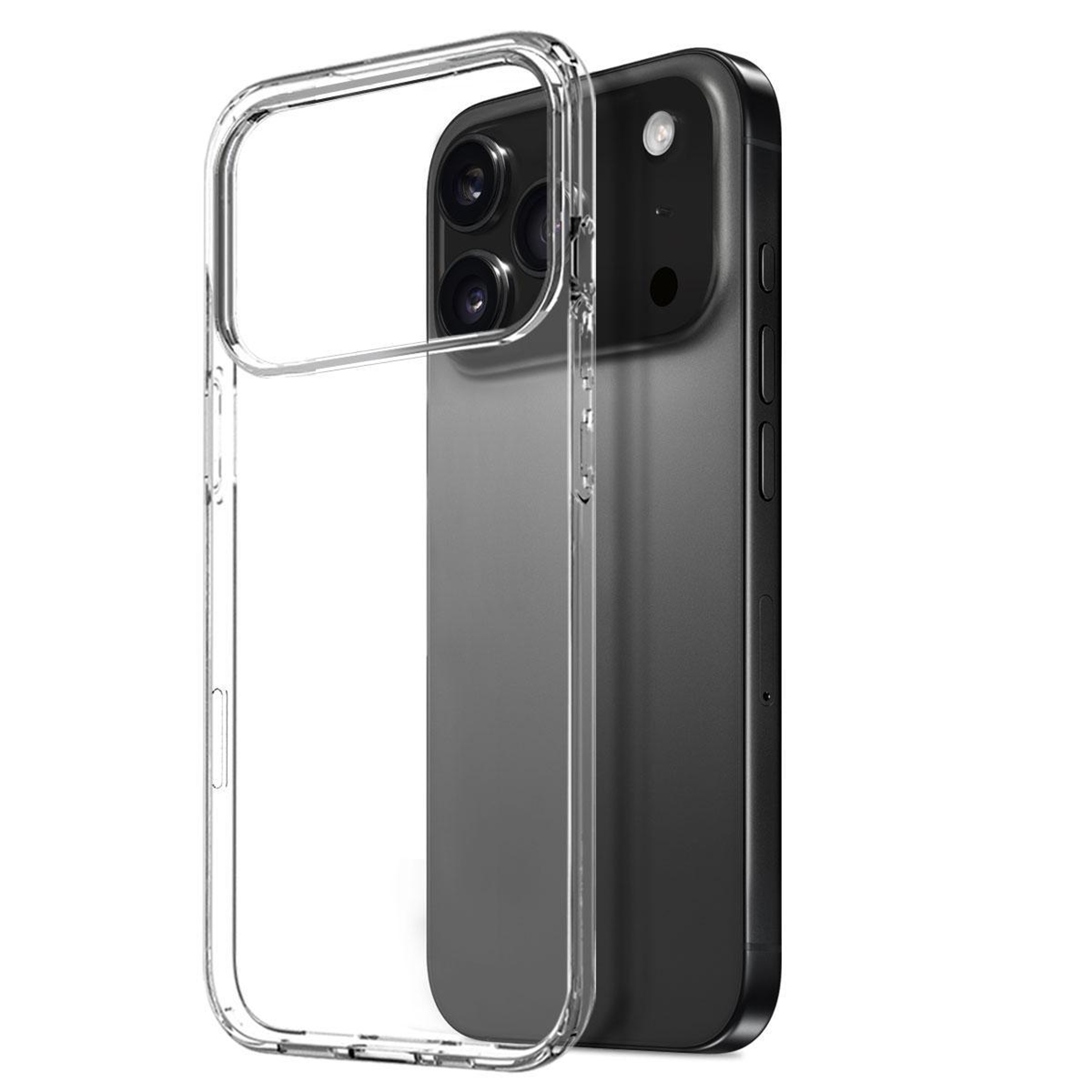 iPhone 18 Pro Clear TPU Case with Tempered Glass Screen and Camera Lens Protection – view 2