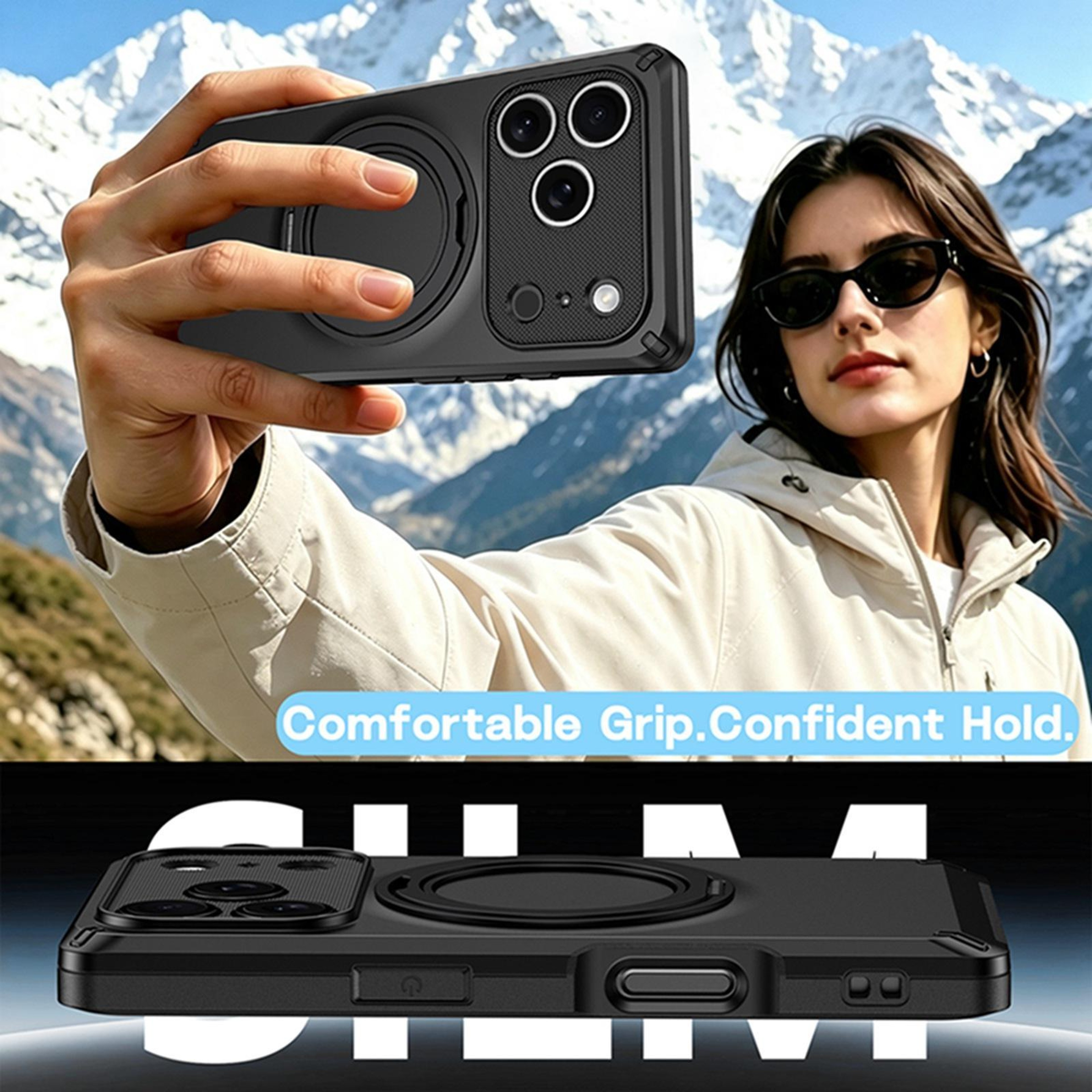 Magnetic 360 Degree Ring Holder Phone Case For 18 Pro 2