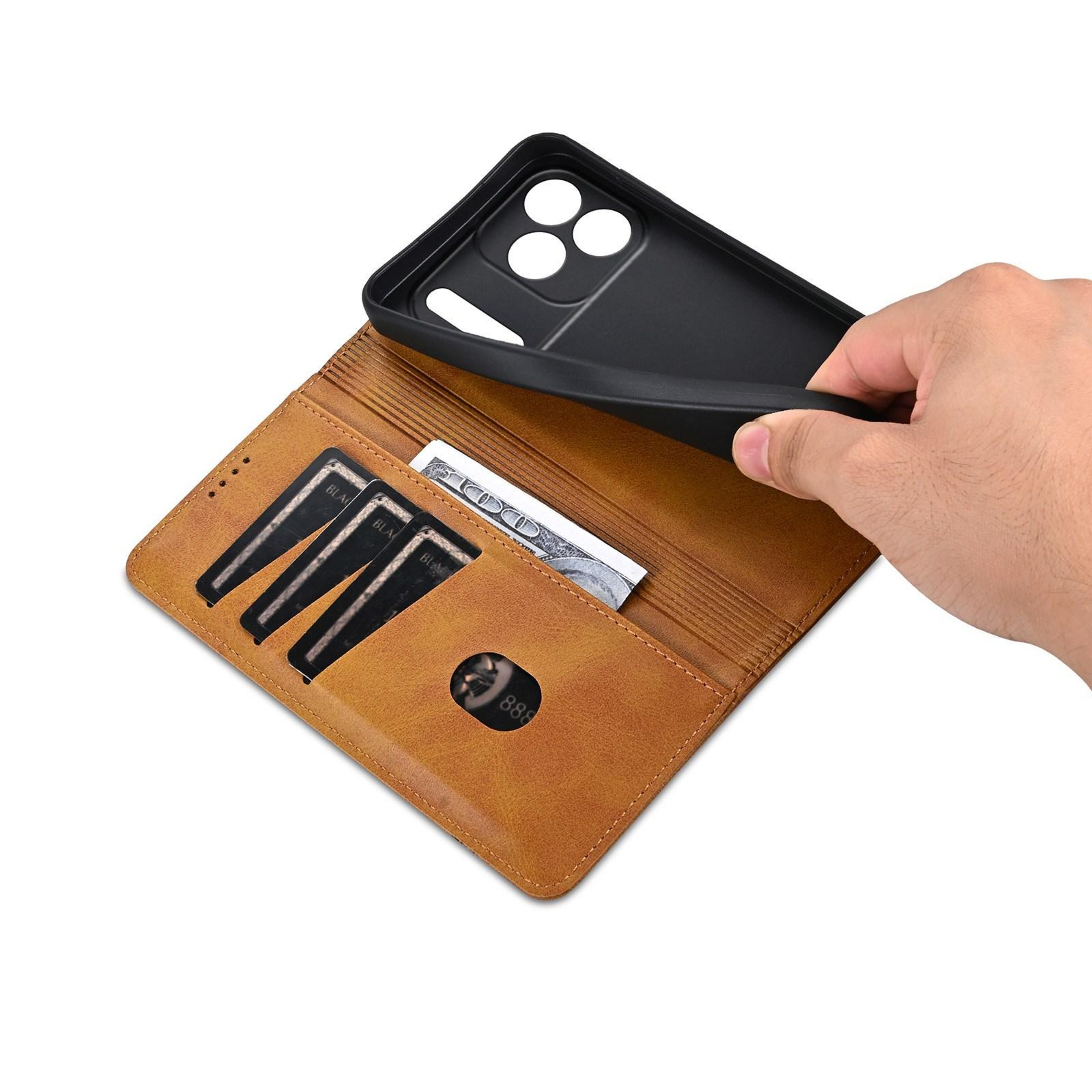 IPhone 18 Pro PU Leather Wallet Flip Case With Card Slots And Stand 6