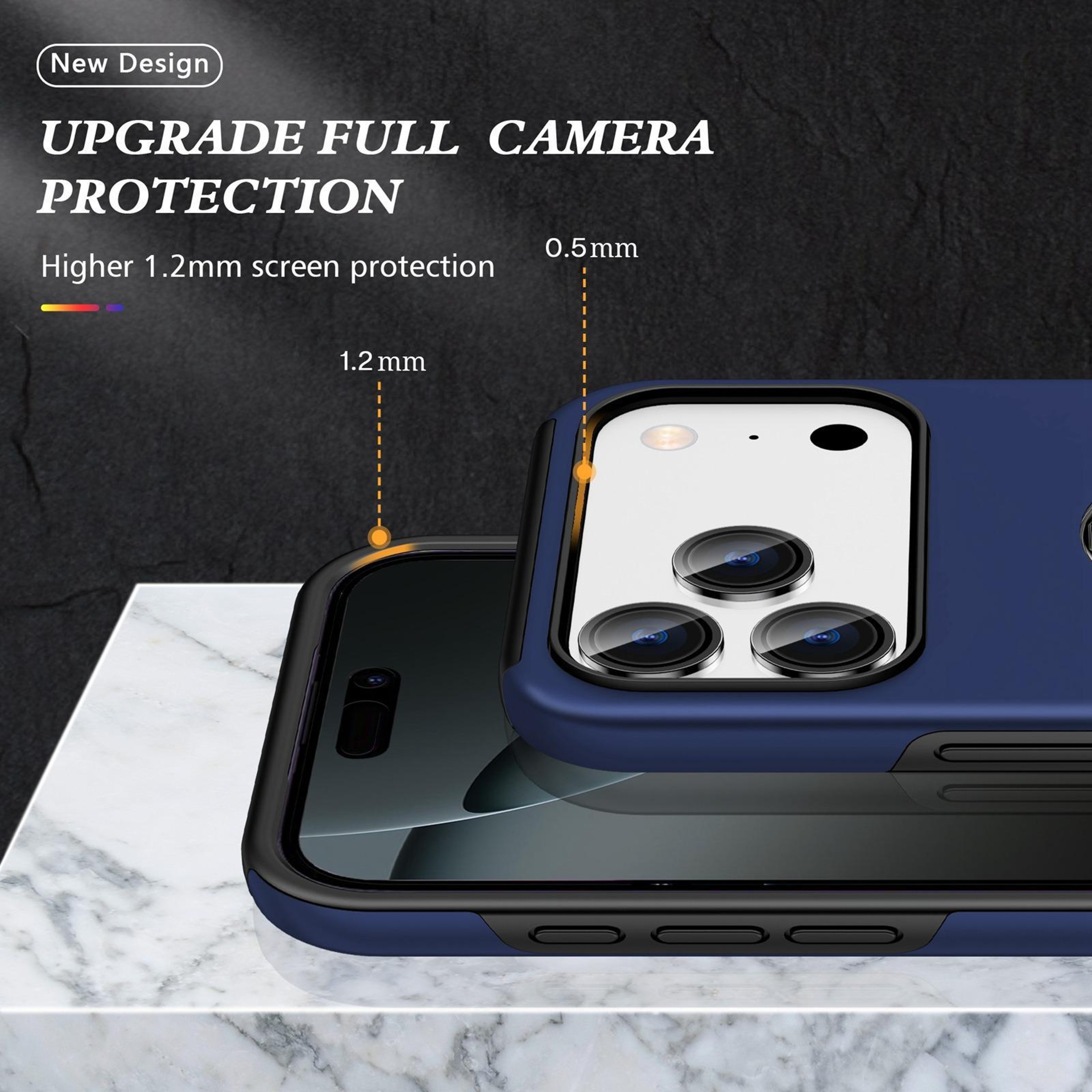 Magnetic Phone Case With Hidden 360 Ring Holder For 18 Pro Max 4