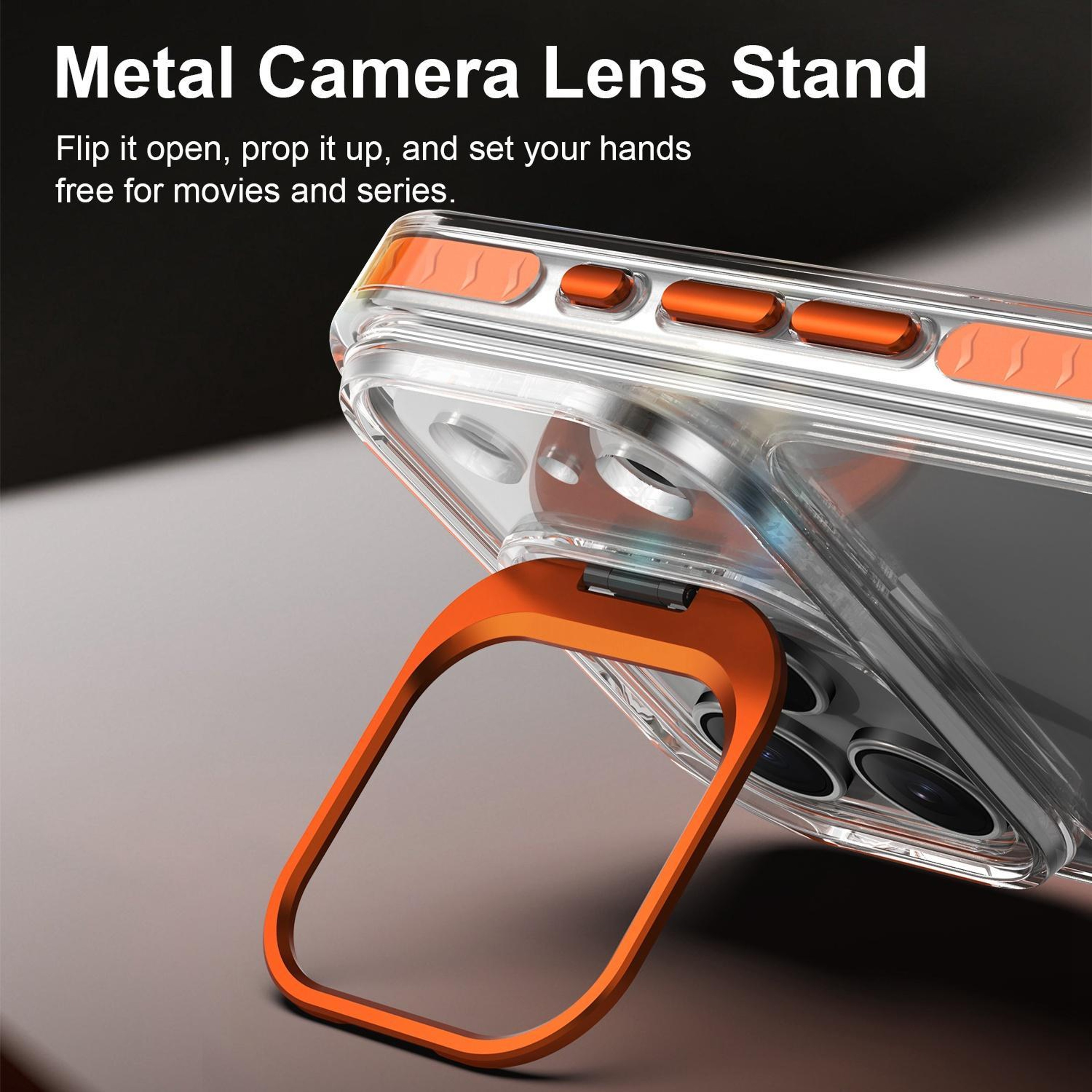 IPhone 18 Pro Max Clear Acrylic TPU Case With Metal Camera Frame 4