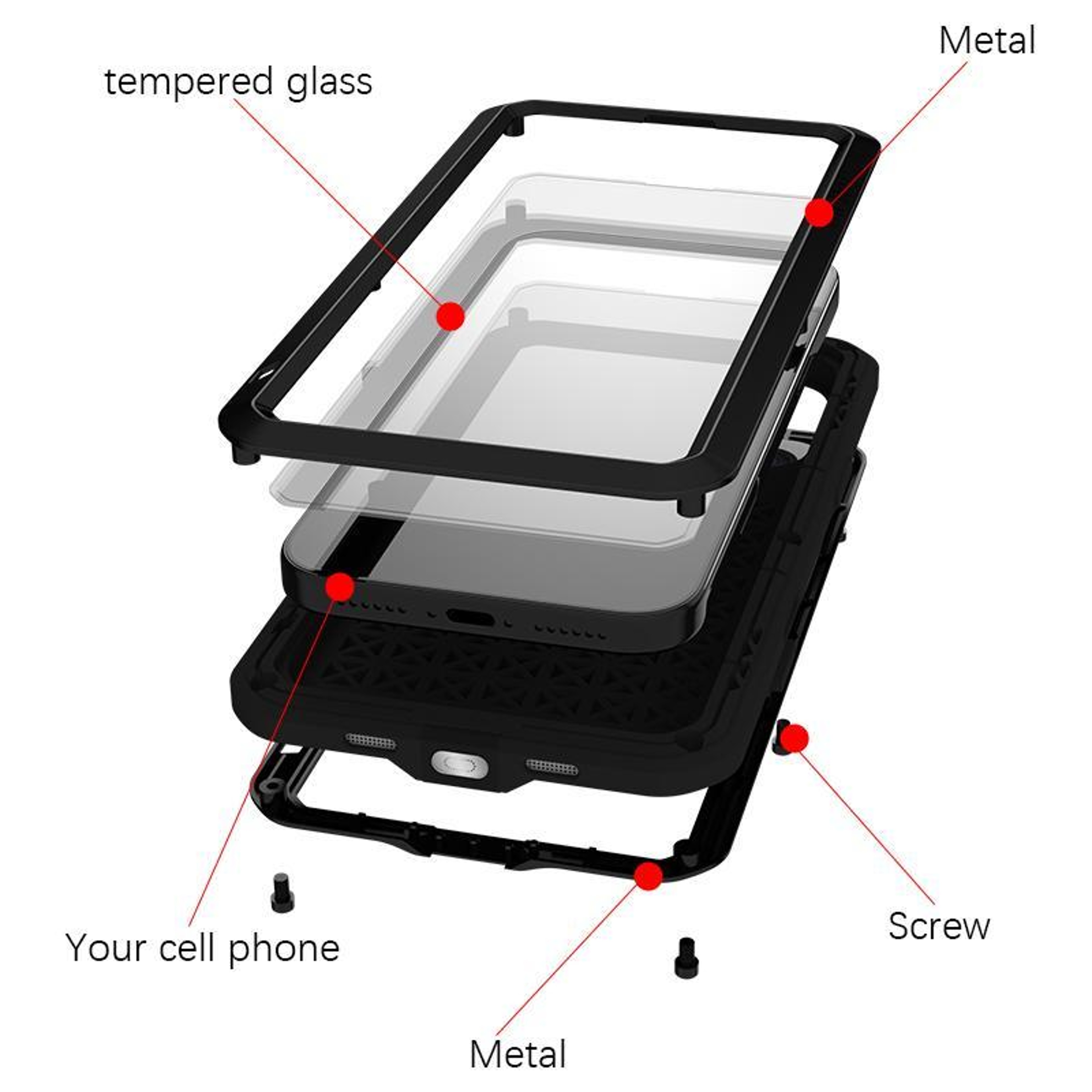 IPhone 18 Pro Max Metal Shockproof Full Coverage Phone Case 2