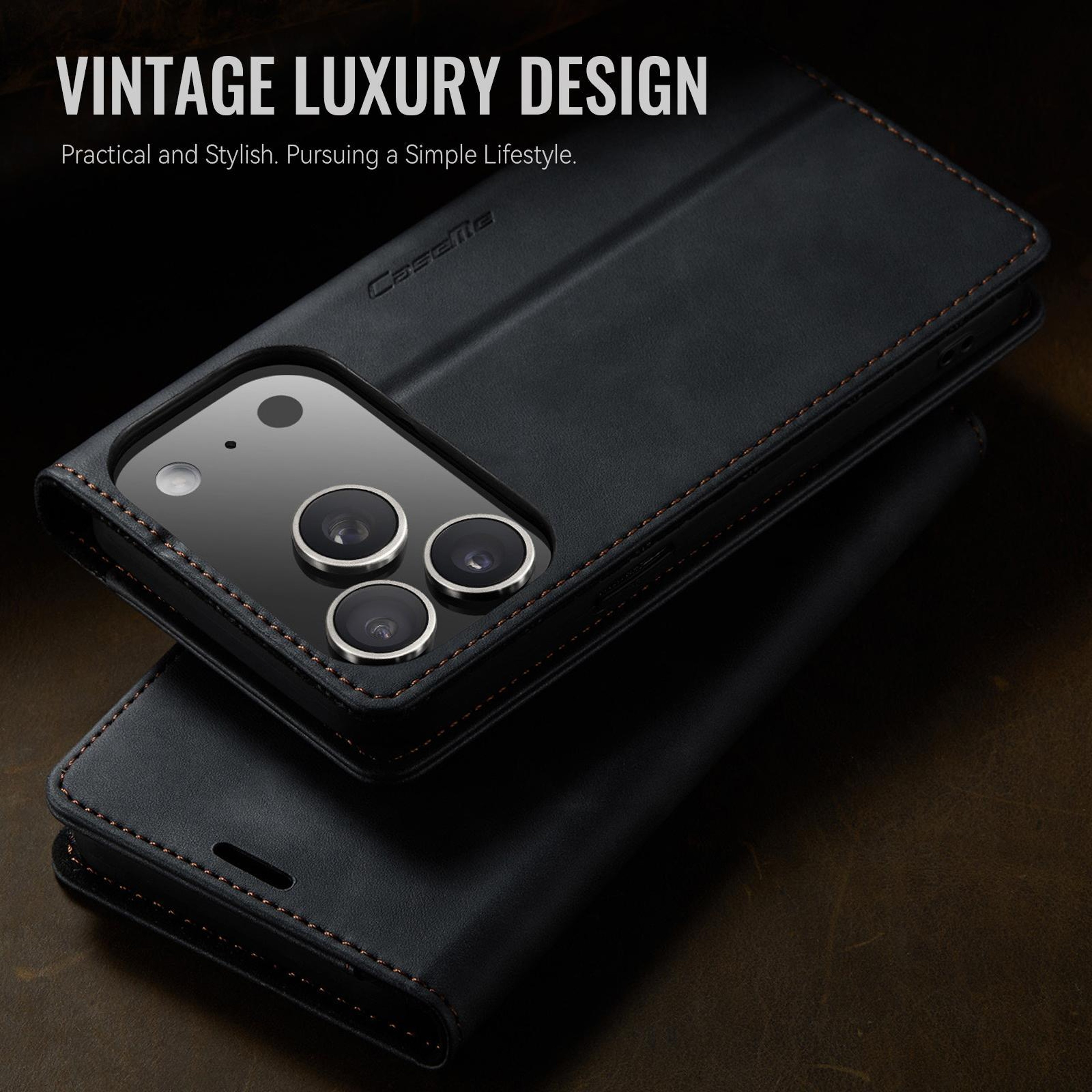 IPhone 18 Pro Wallet Case With RFID Blocking Card Slots And Kickstand 2
