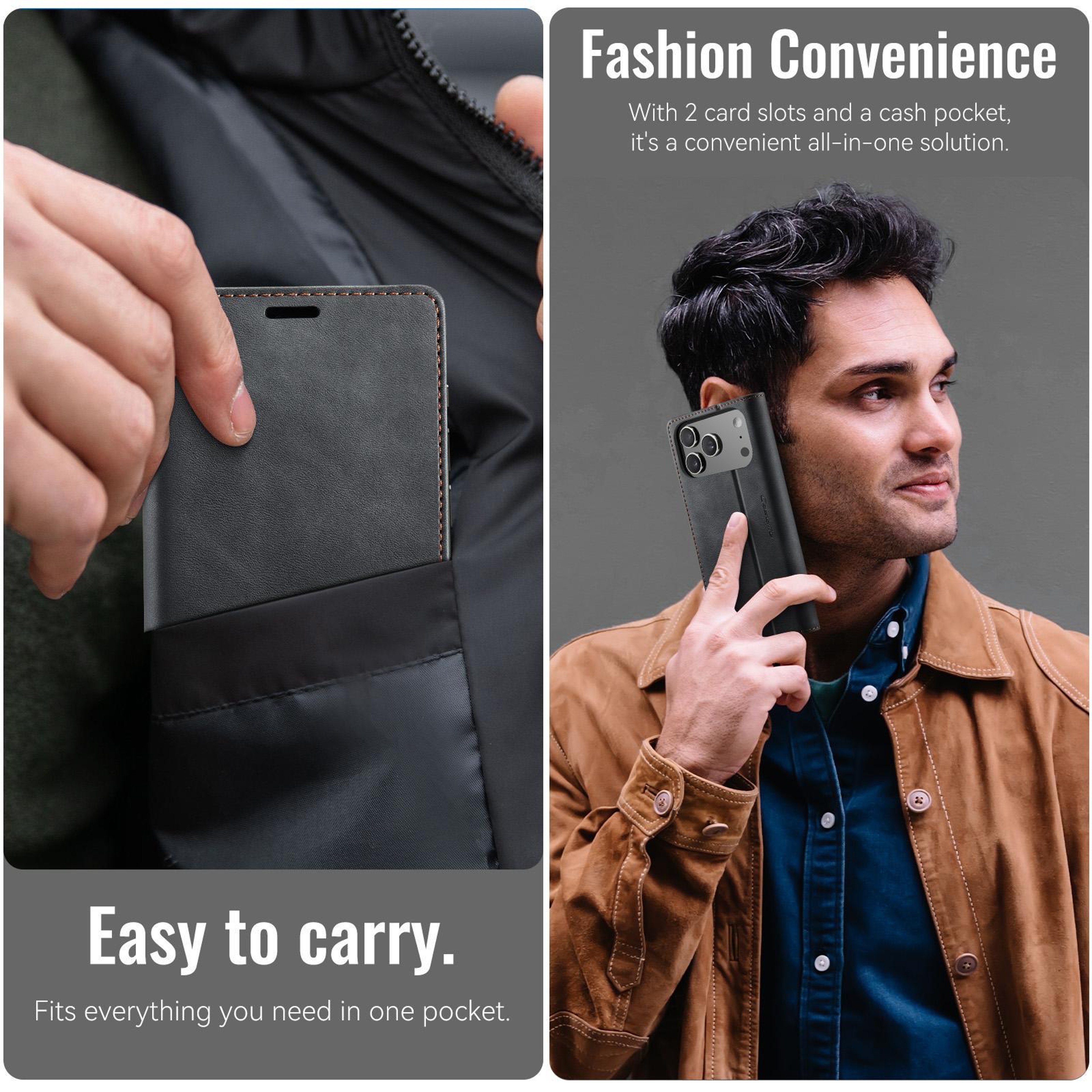 IPhone 18 Pro Max Wallet Case With RFID Blocking Card Slots And Kickstand 9