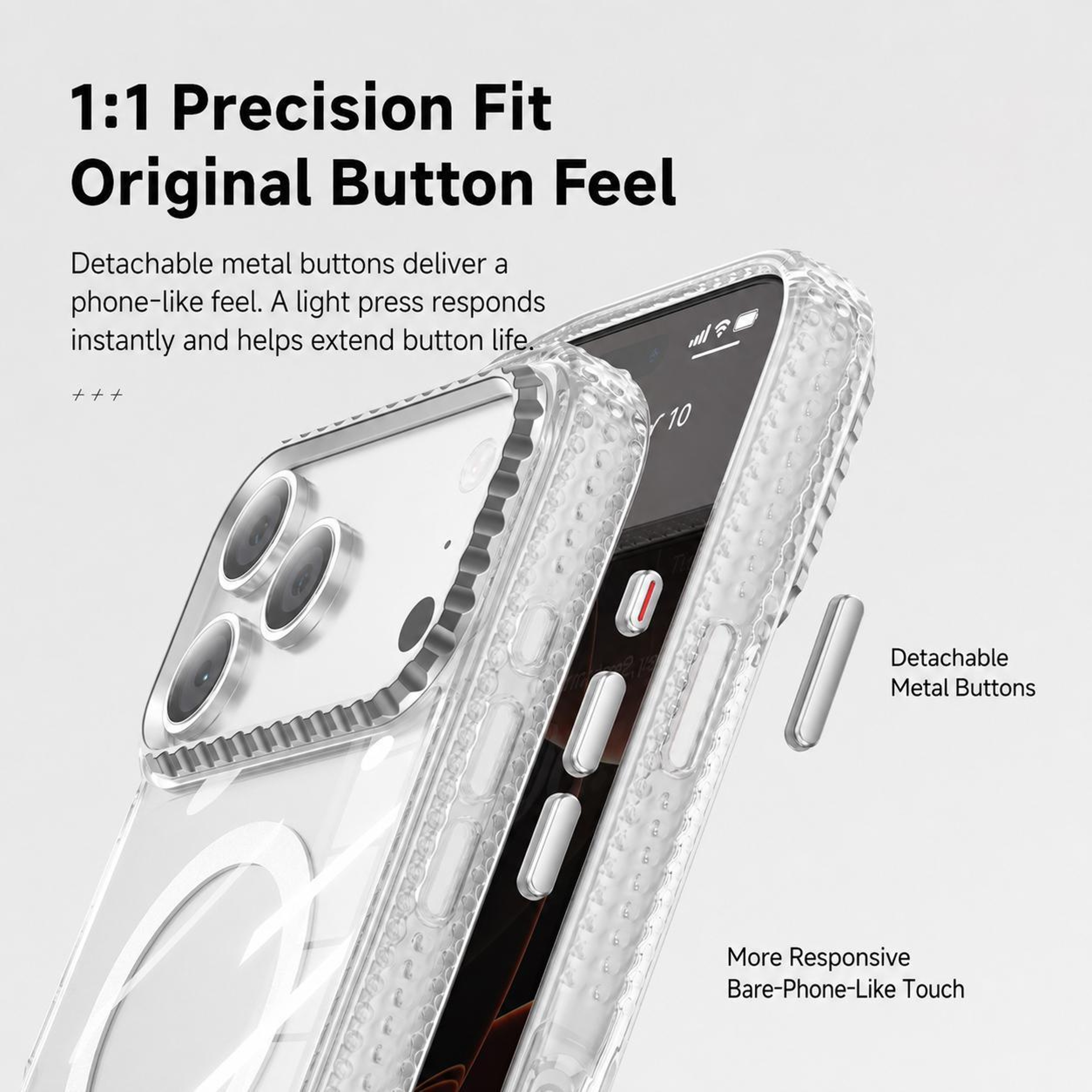 IPhone 18 Pro Transparent Magnetic Kylin Pattern Phone Case 4
