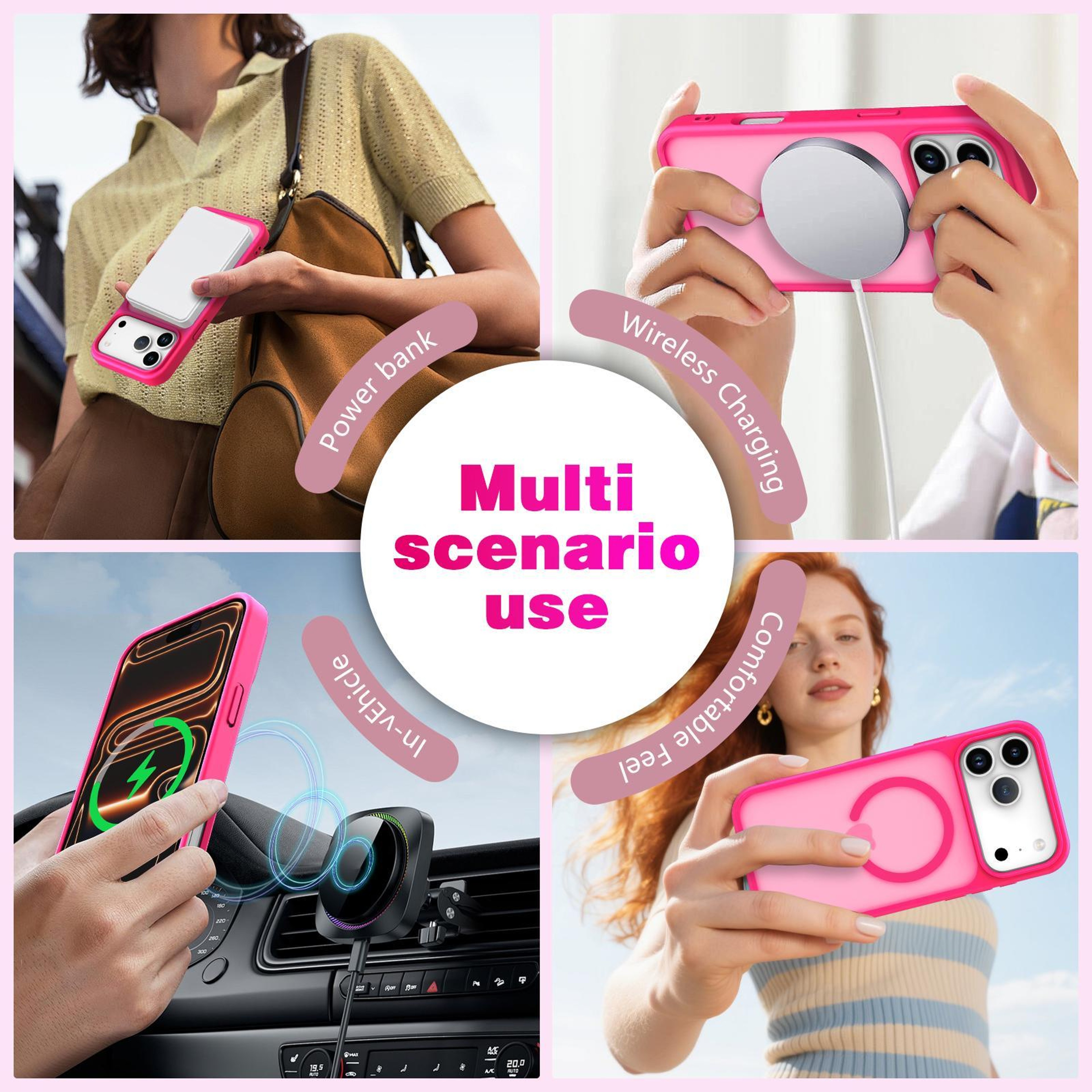 Magnetic IPhone 18 Pro Max Hybrid PC TPU Shockproof Phone Case 4