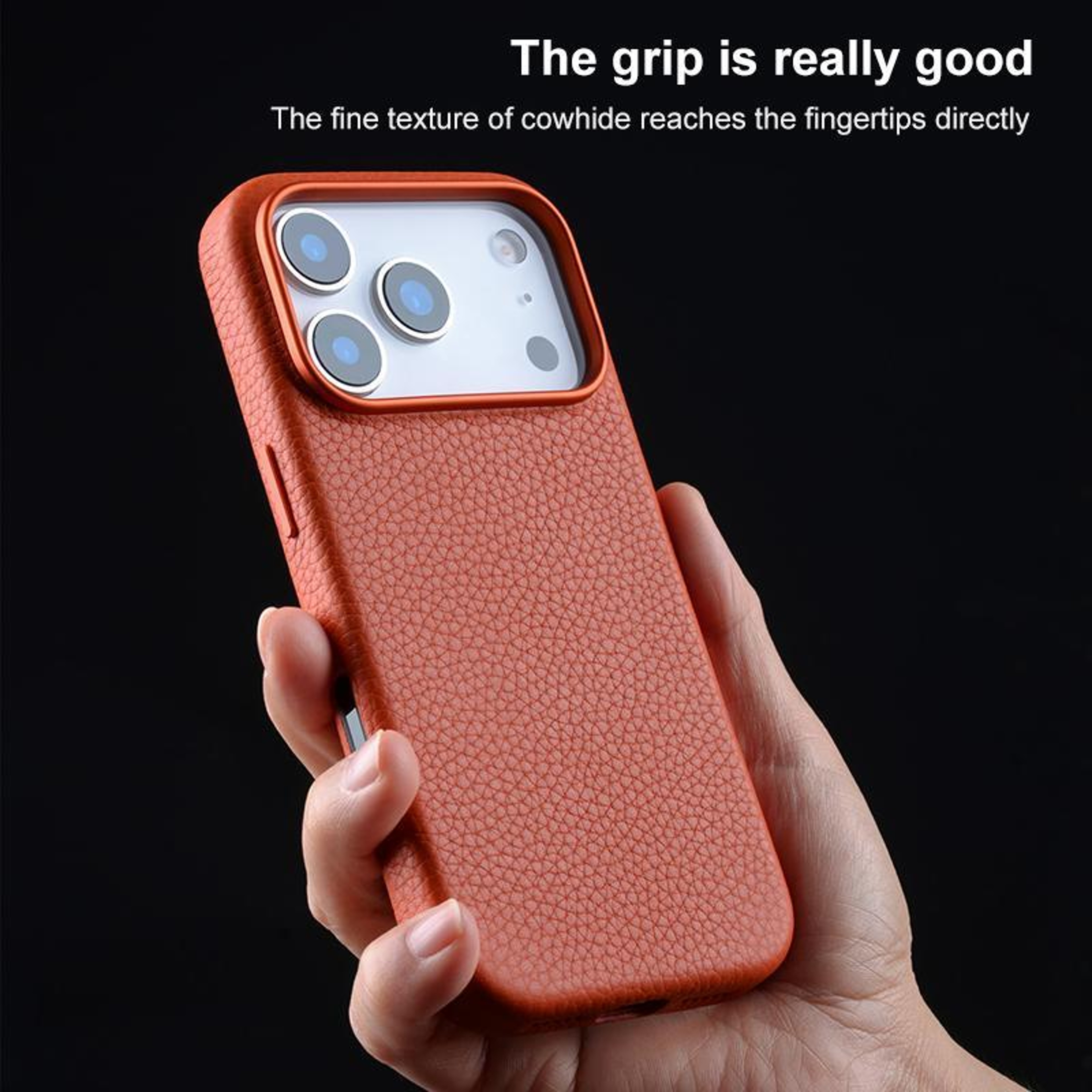 IPhone 18 Pro Max Genuine Leather Magnetic Full Coverage Case 3