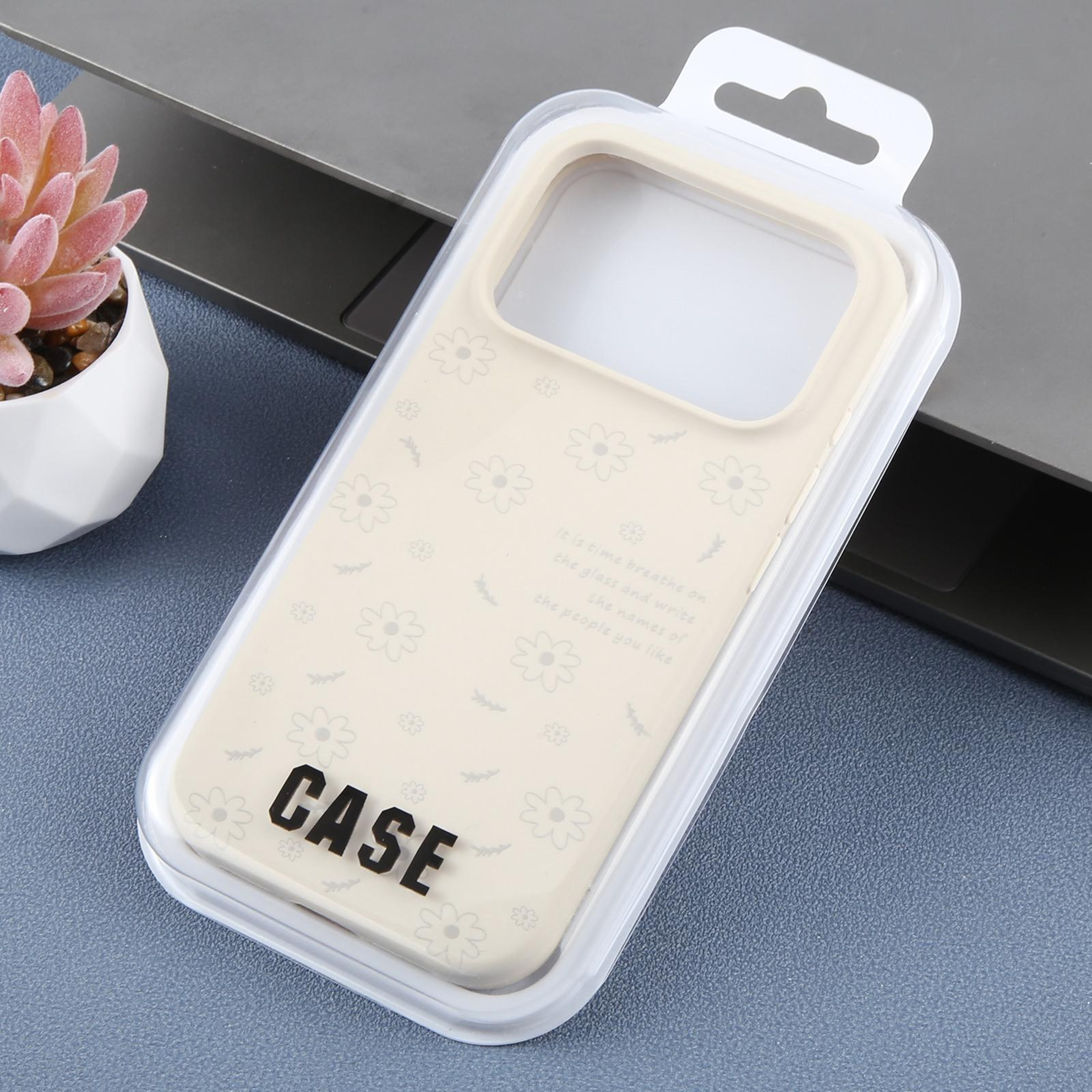 Daisy Floral Liquid Silicone IPhone 18 Pro Max Case With Raised Screen And Camera Edges 5
