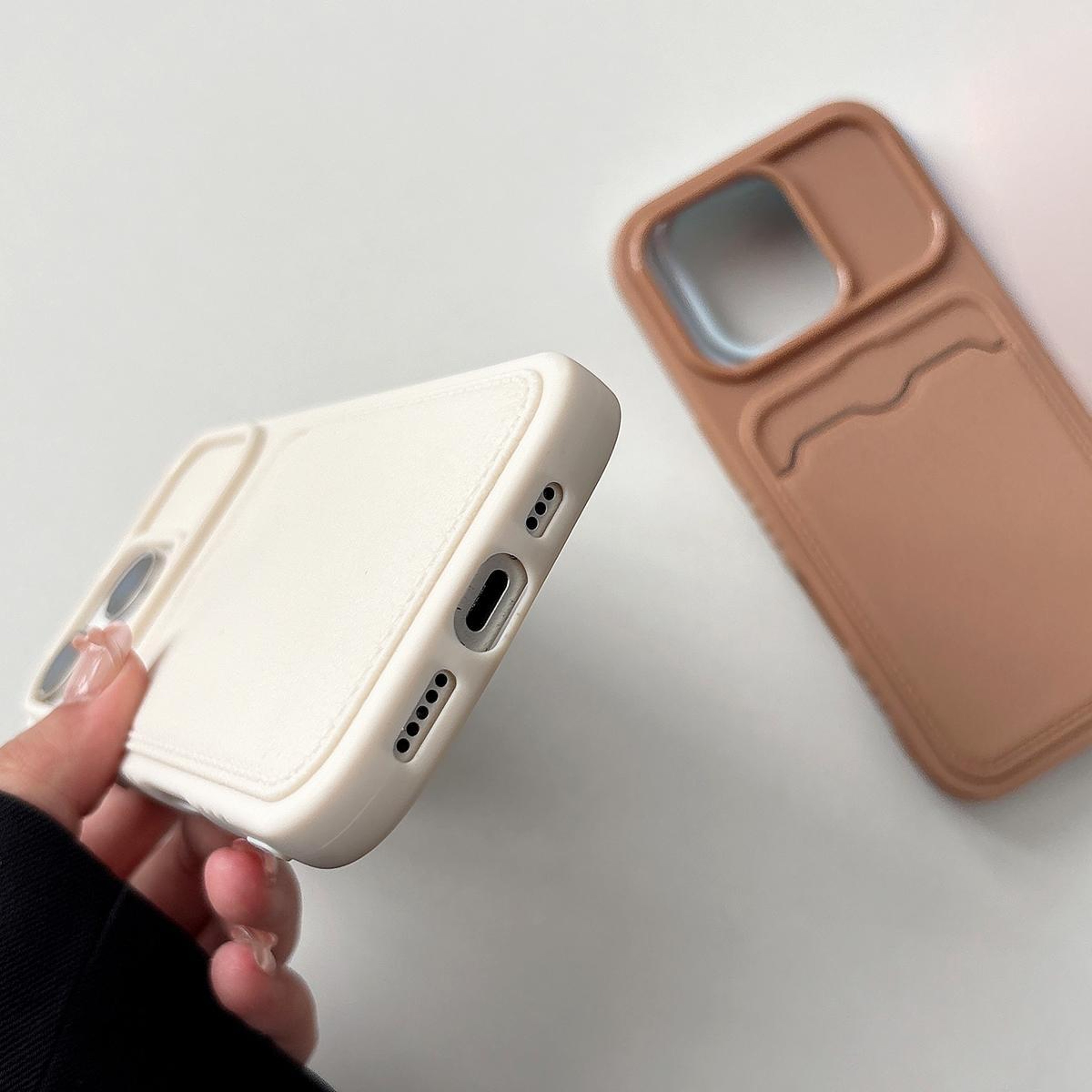 18 Pro Max TPU Lychee Texture Phone Case With Card Slot 3