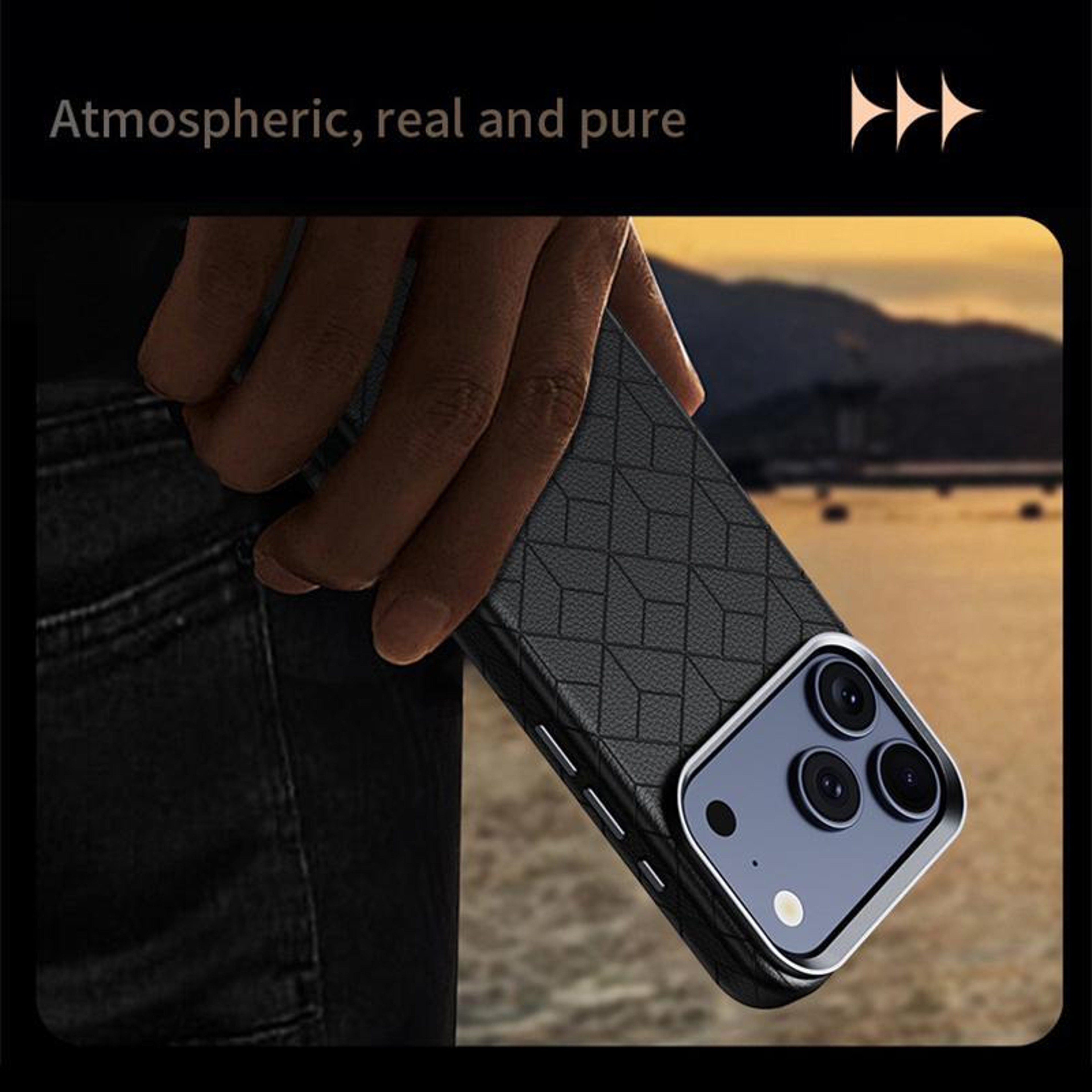 IPhone 18 Pro Max Magnetic Case With Embossed Grid Pattern And Metal Frame 9