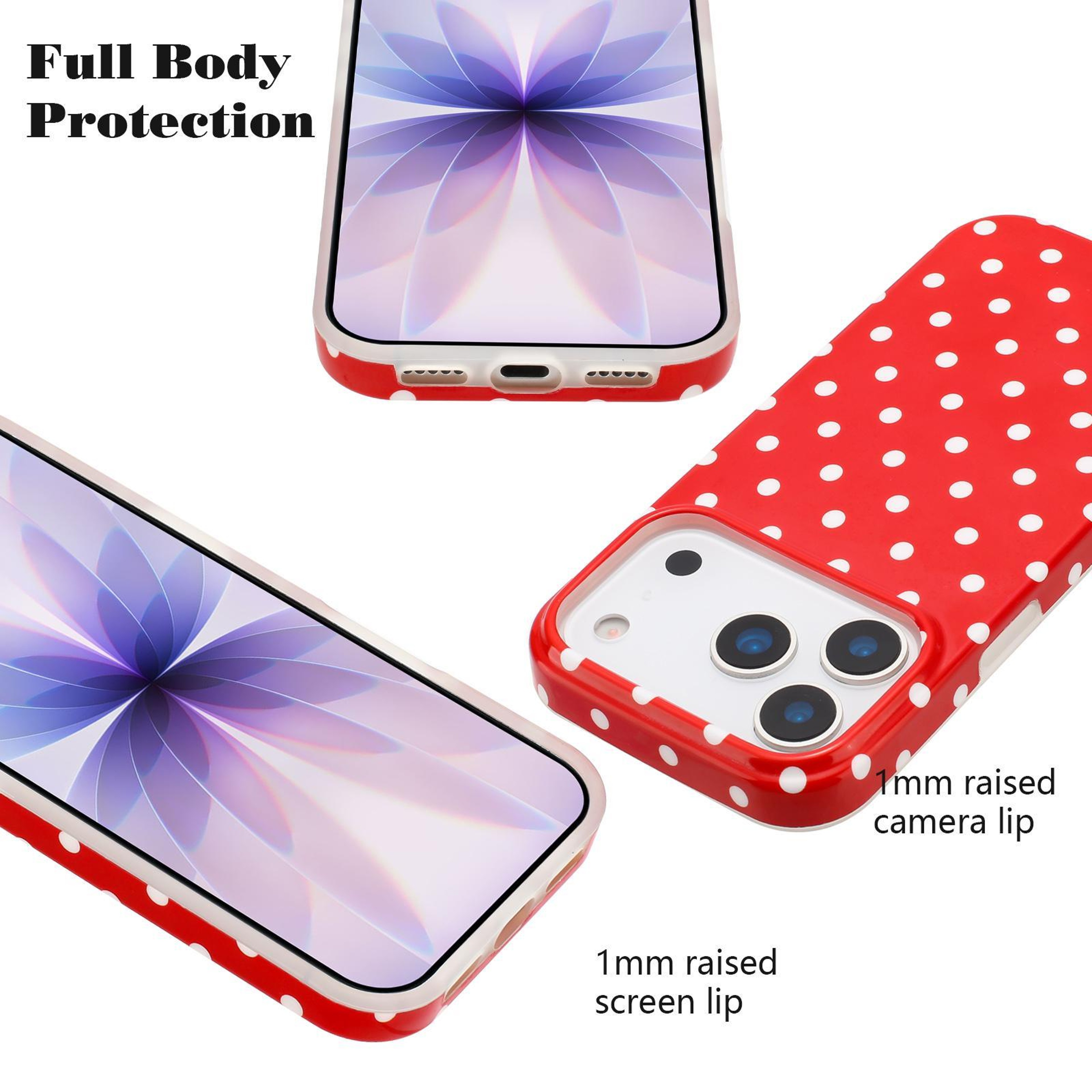 IPhone 18 Pro Max Colorful Dots TPU Full Coverage Phone Case 6