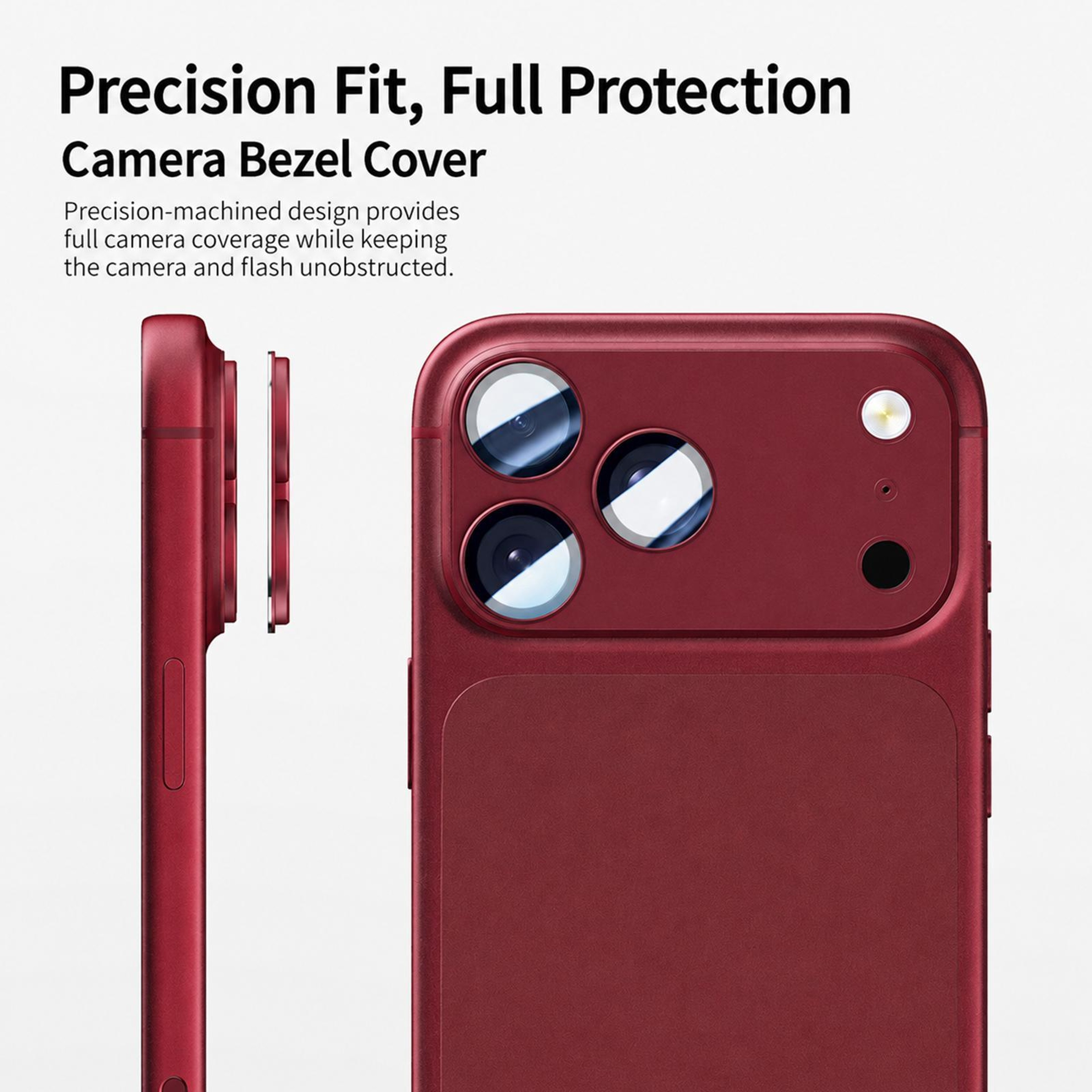 IPhone 18 Pro Frosted Metal Camera Lens Protector With Tempered Glass 5