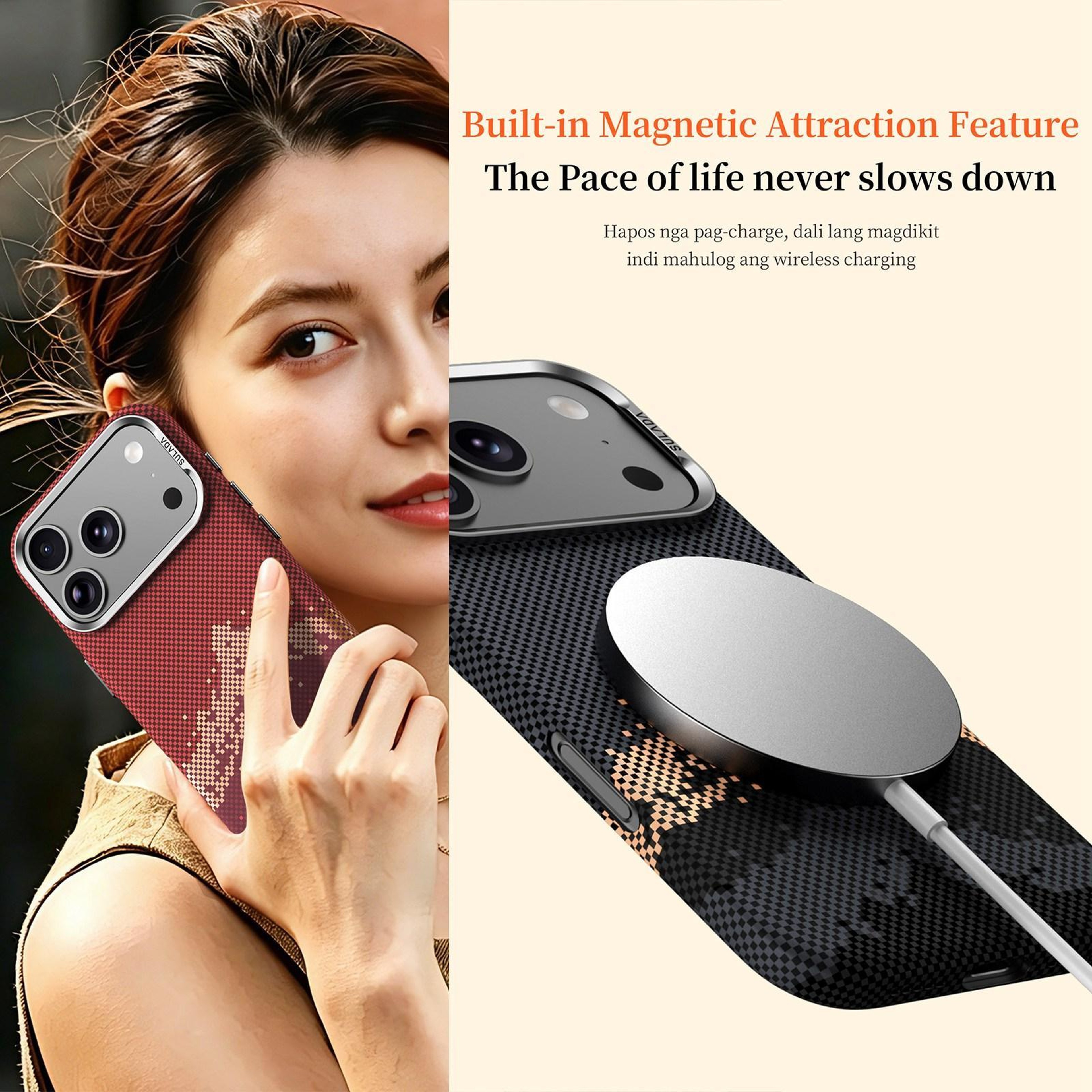 IPhone 18 Pro Max Magnetic KevlarTextured Protective Case 5