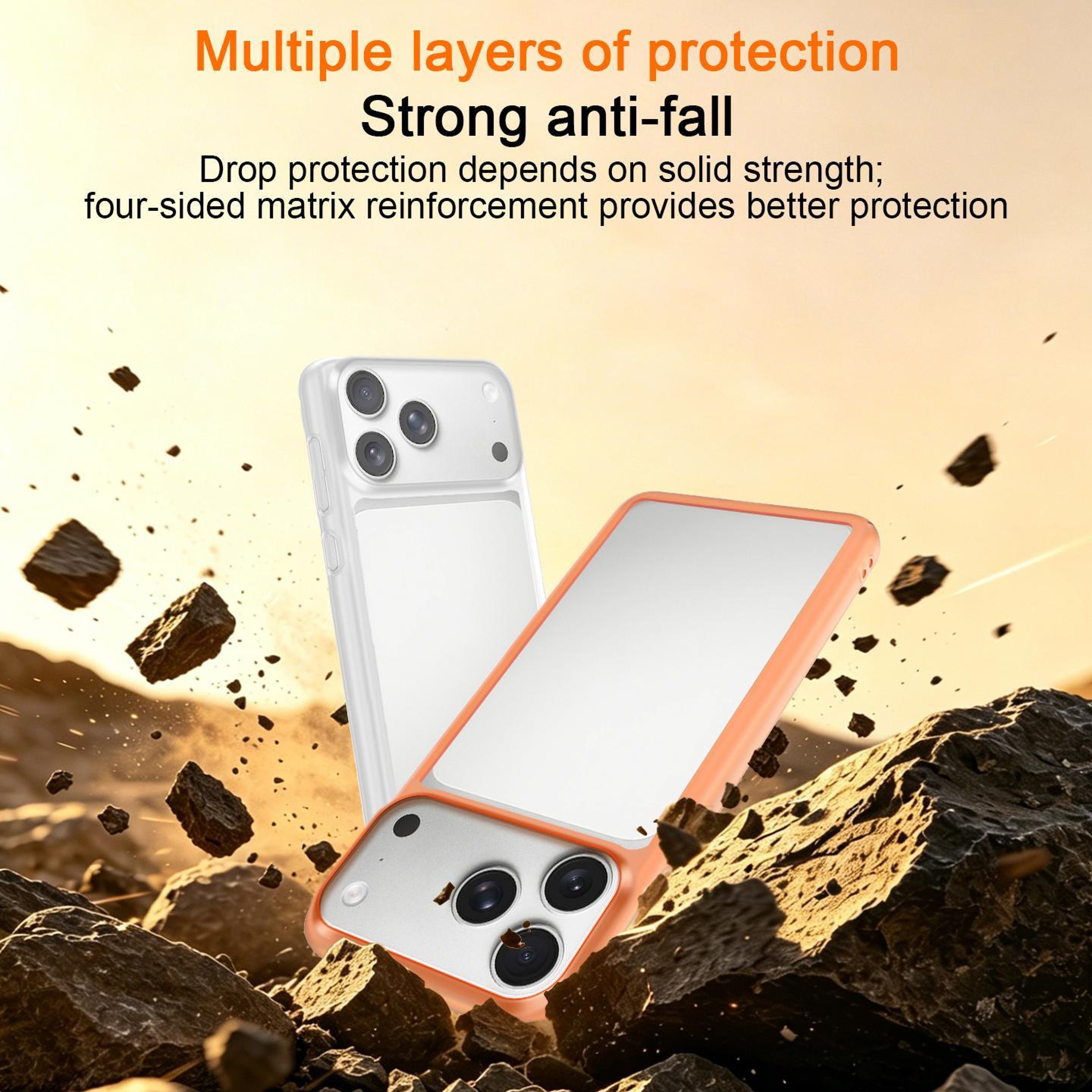 18 Pro Max Frosted Slim PC Phone Case With Heat Dissipation Frame 7