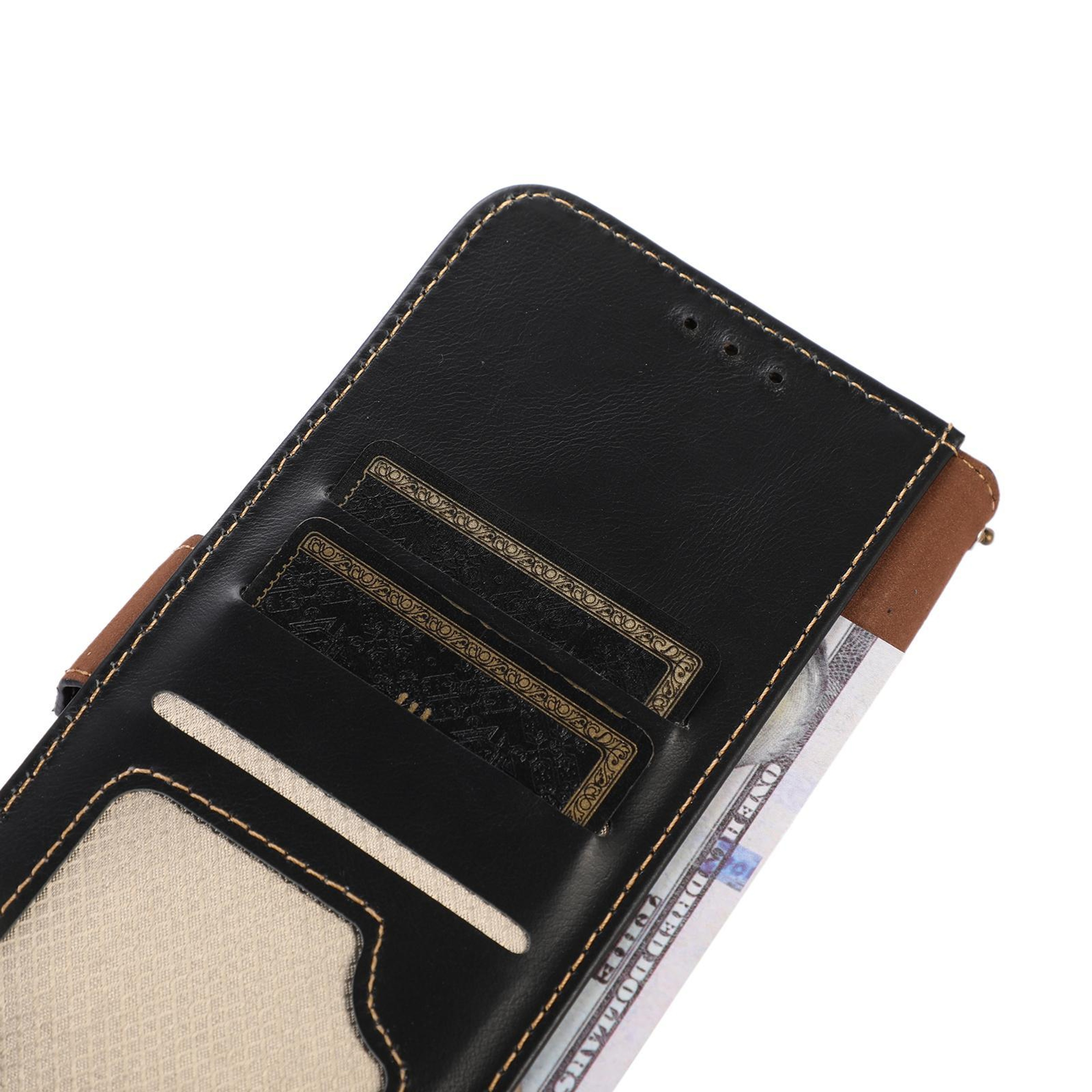 IPhone 18 Pro Max Crazy Horse Cowhide Leather Wallet Case With Stand And RFID Shielding 5