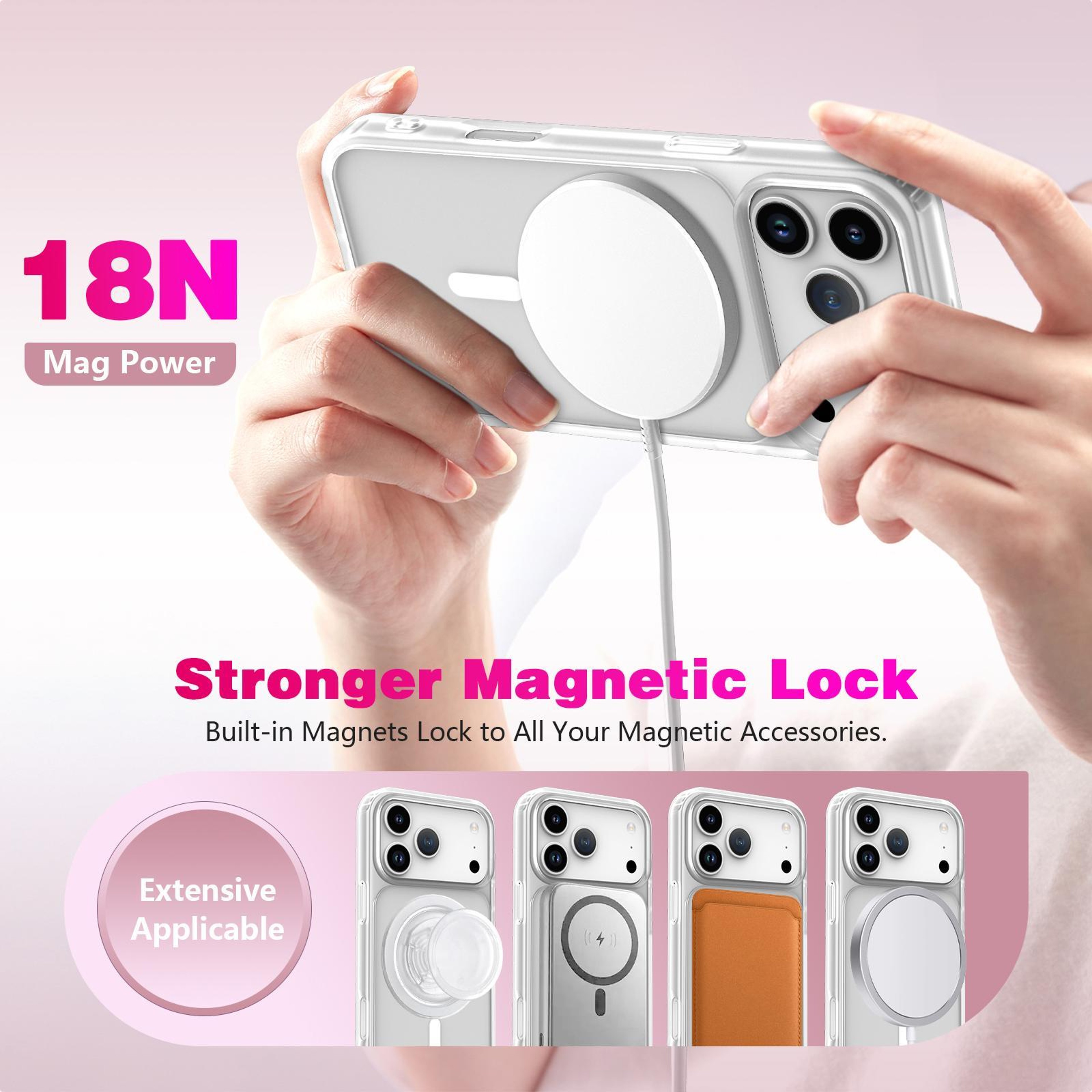 Magnetic IPhone 18 Pro Case With PC  Hybrid Protection 3