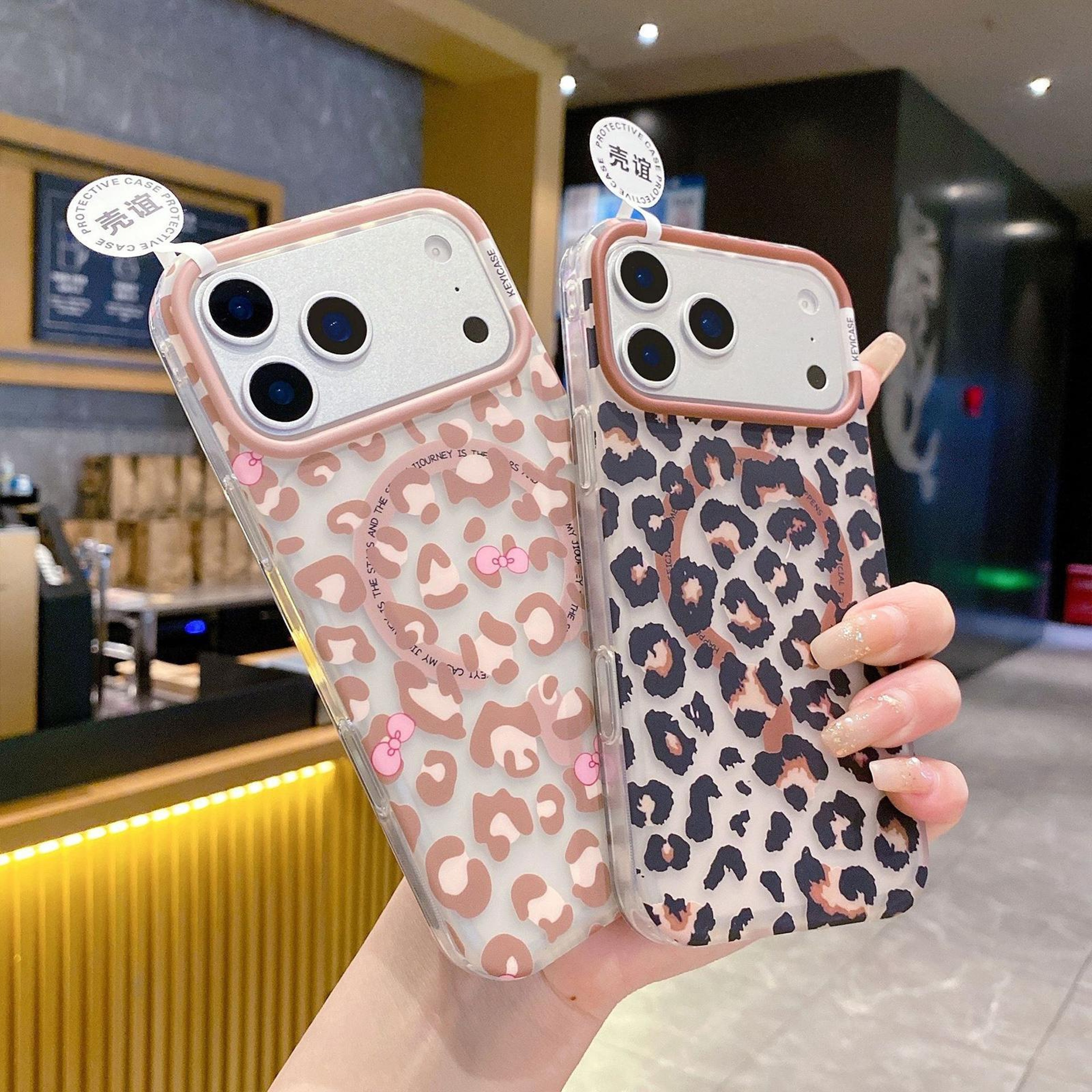 Leopard Print Magnetic Case For IPhone 18 Pro Max With Shockproof Corners 7
