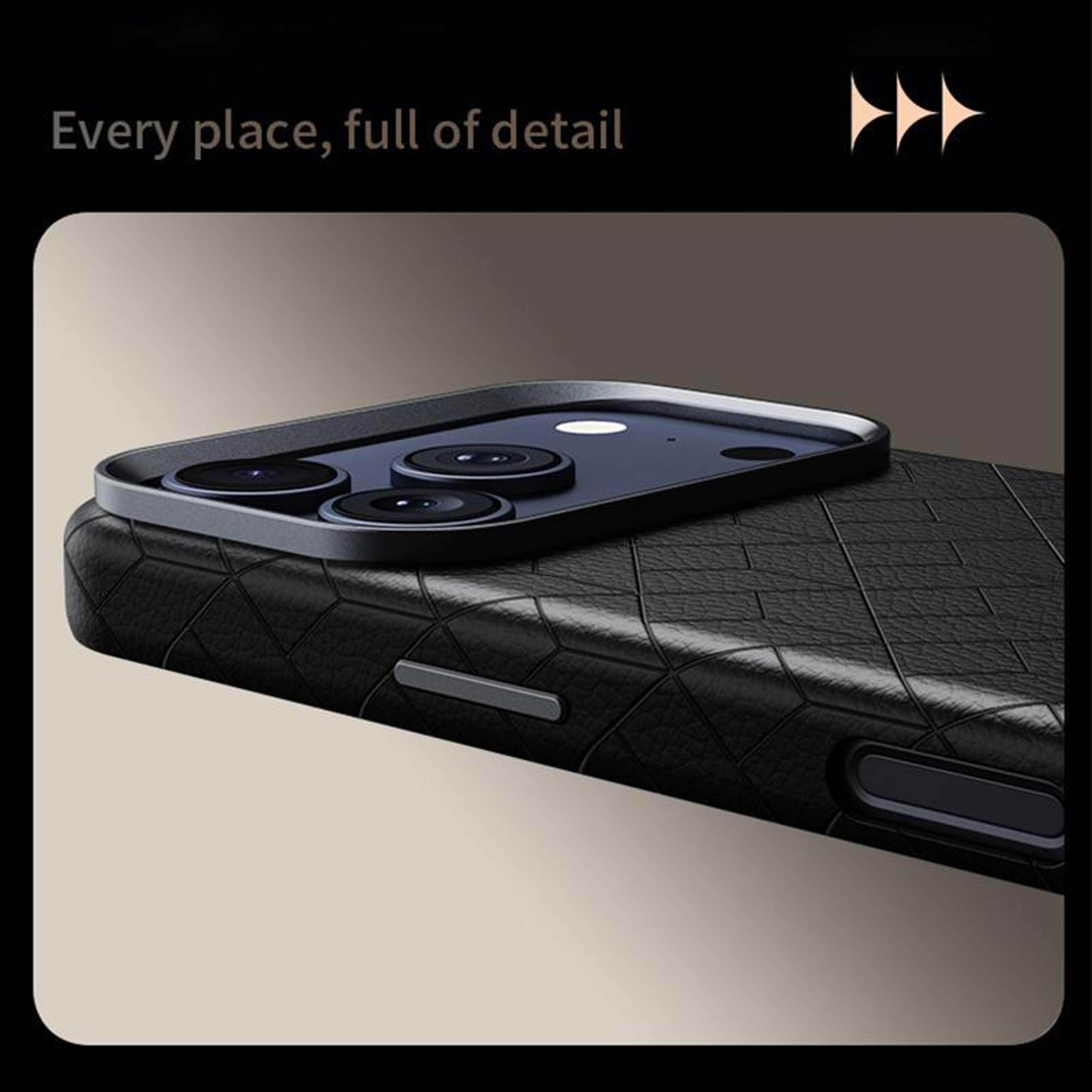 IPhone 18 Pro Magnetic Phone Case With Embossed Grid Pattern And Metal Frame 10