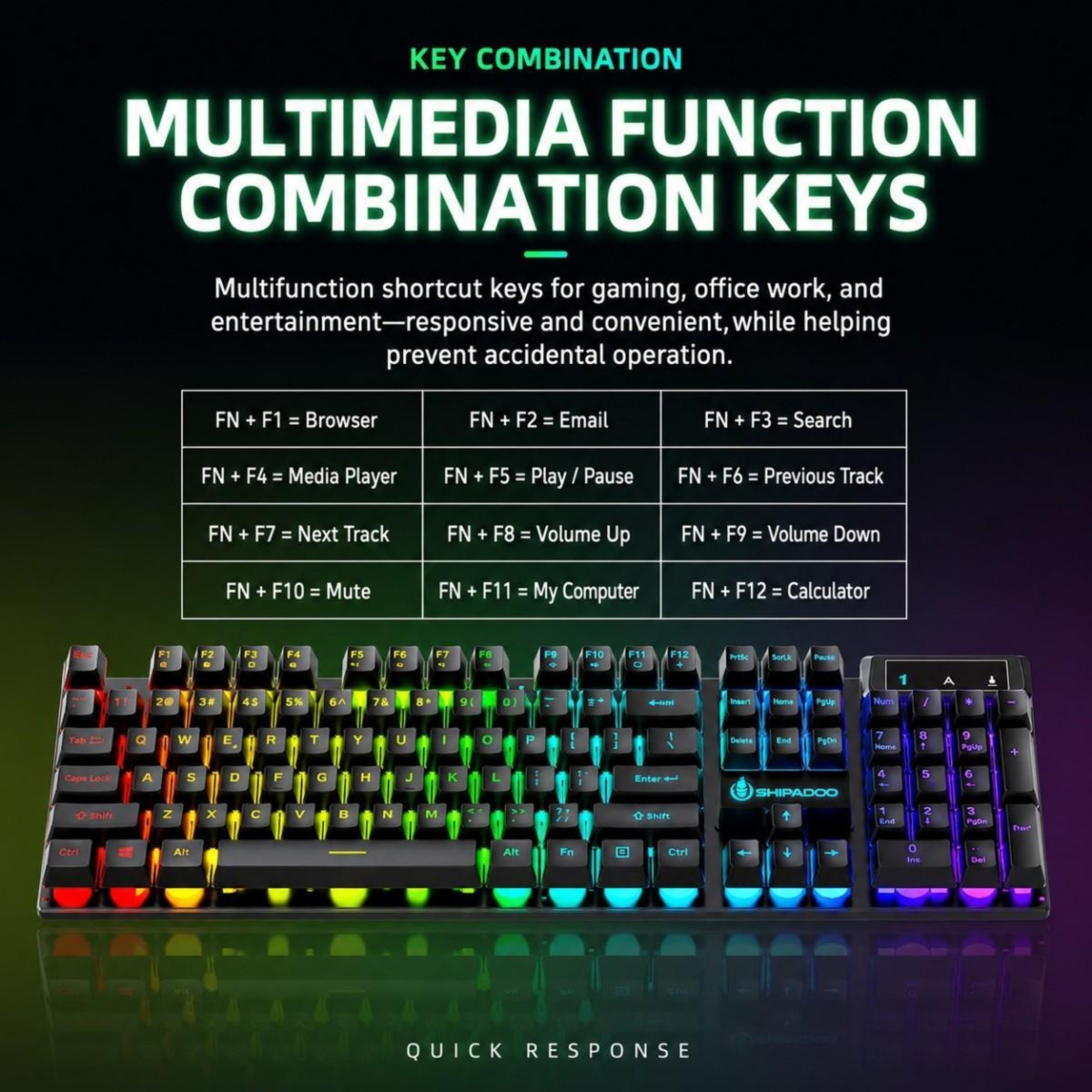 104-Key Wired Gaming Keyboard and Mouse Set with Multi-Color Lighting – view 9